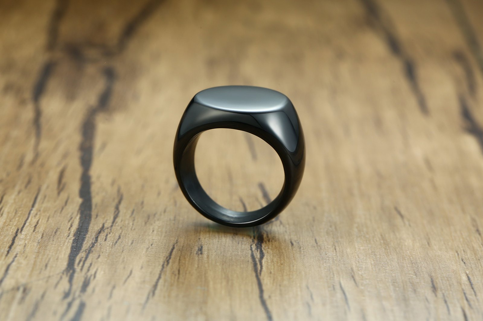 WMR-169 - Black Stainless Steel Men Ring — image 3