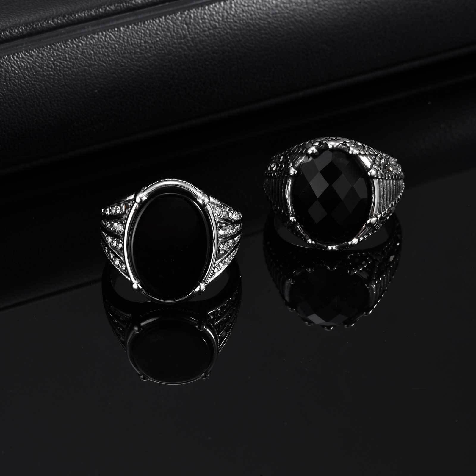 WMR-193 - Silver Stainless Steel Men Ring — image 5
