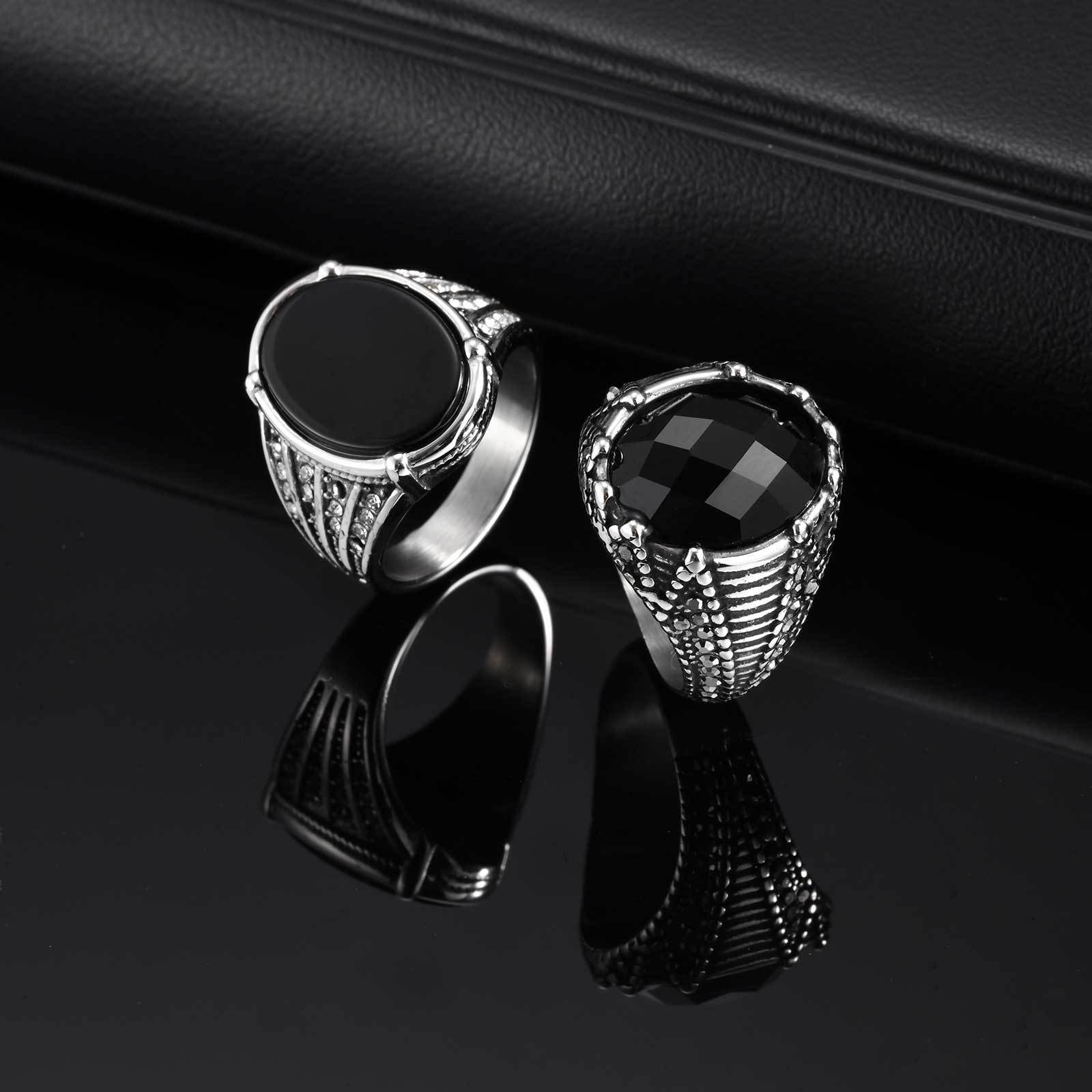 WMR-193 - Silver Stainless Steel Men Ring — image 6