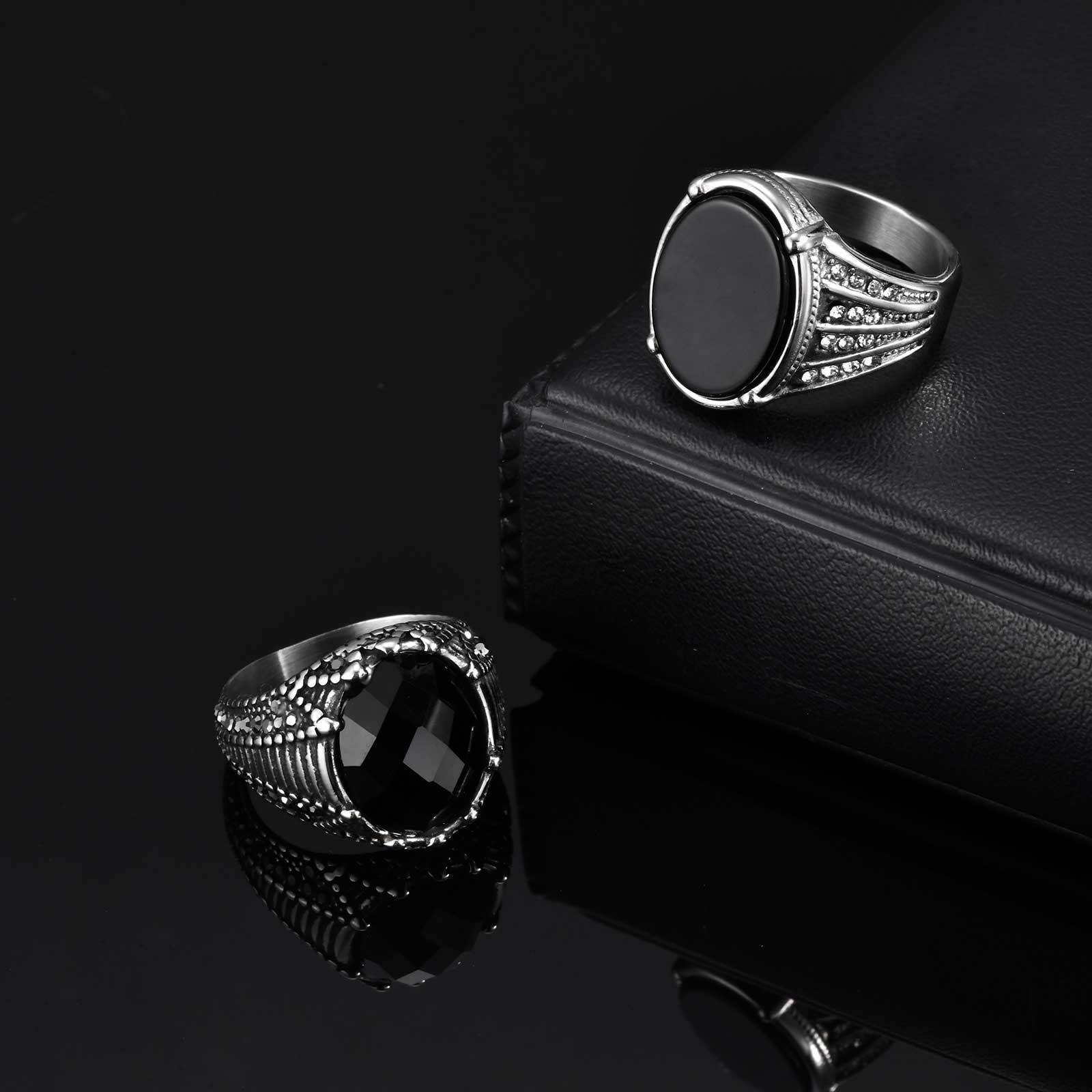 WMR-194 - Silver Stainless Steel Men Ring