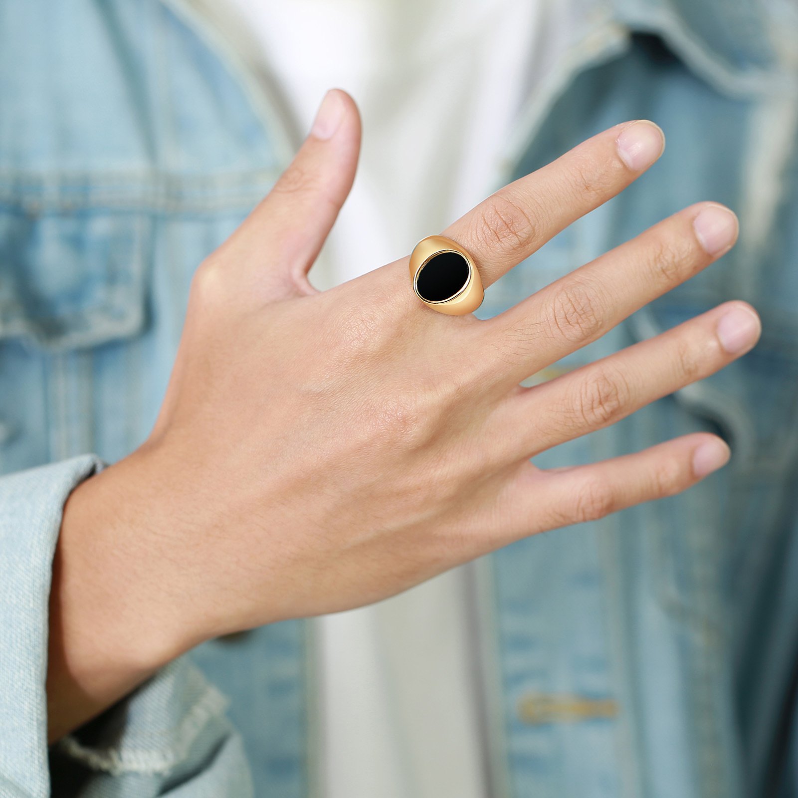 WMR151- Stainless Steel Ring Gold
