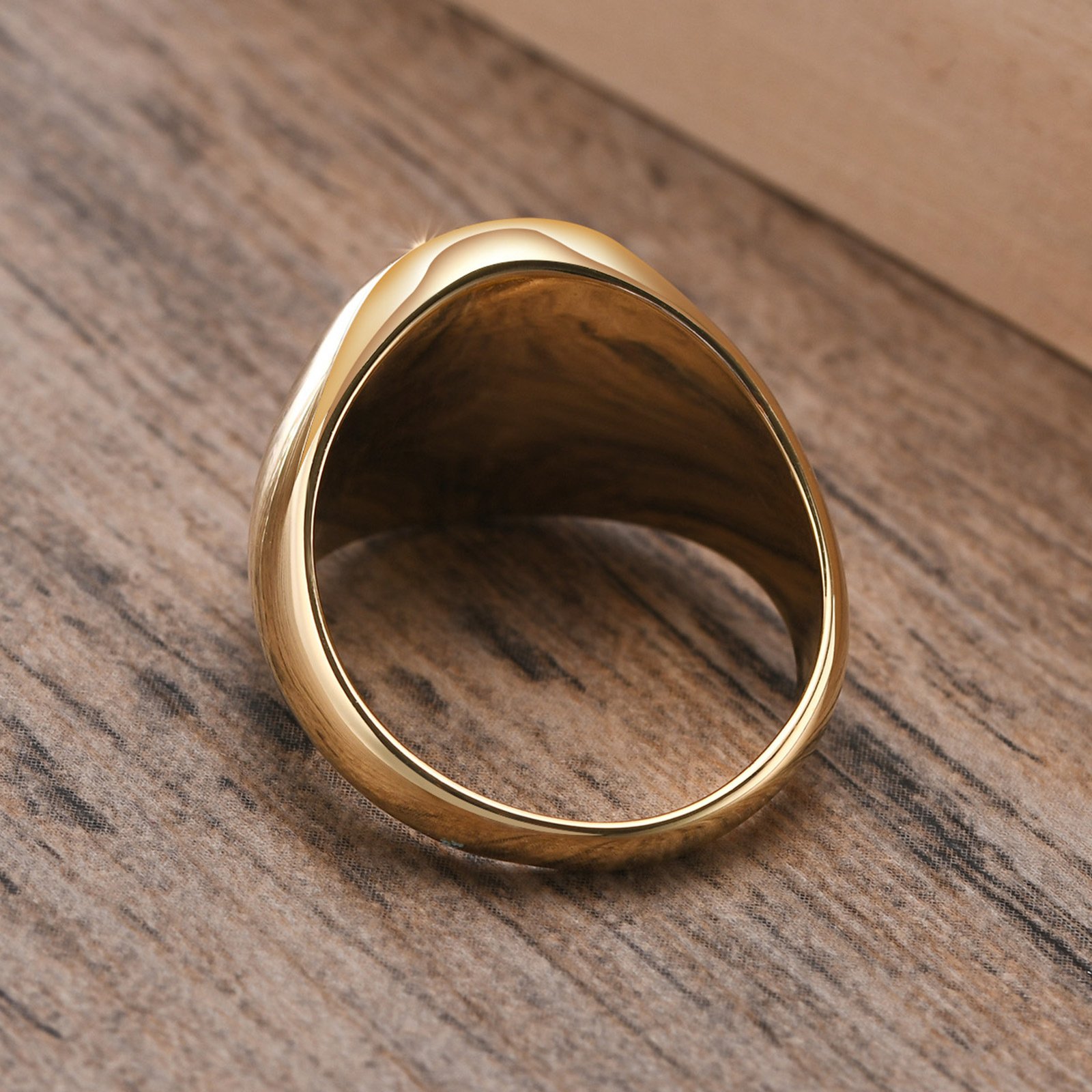 WMR151- Stainless Steel Ring Gold — image 3
