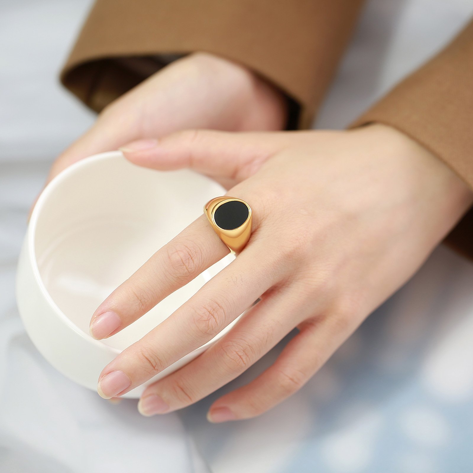 WMR151- Stainless Steel Ring Gold — image 6