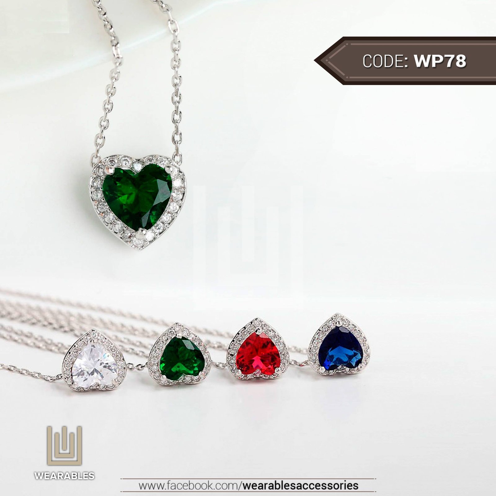 WP350 - Green Women Necklace Pendant