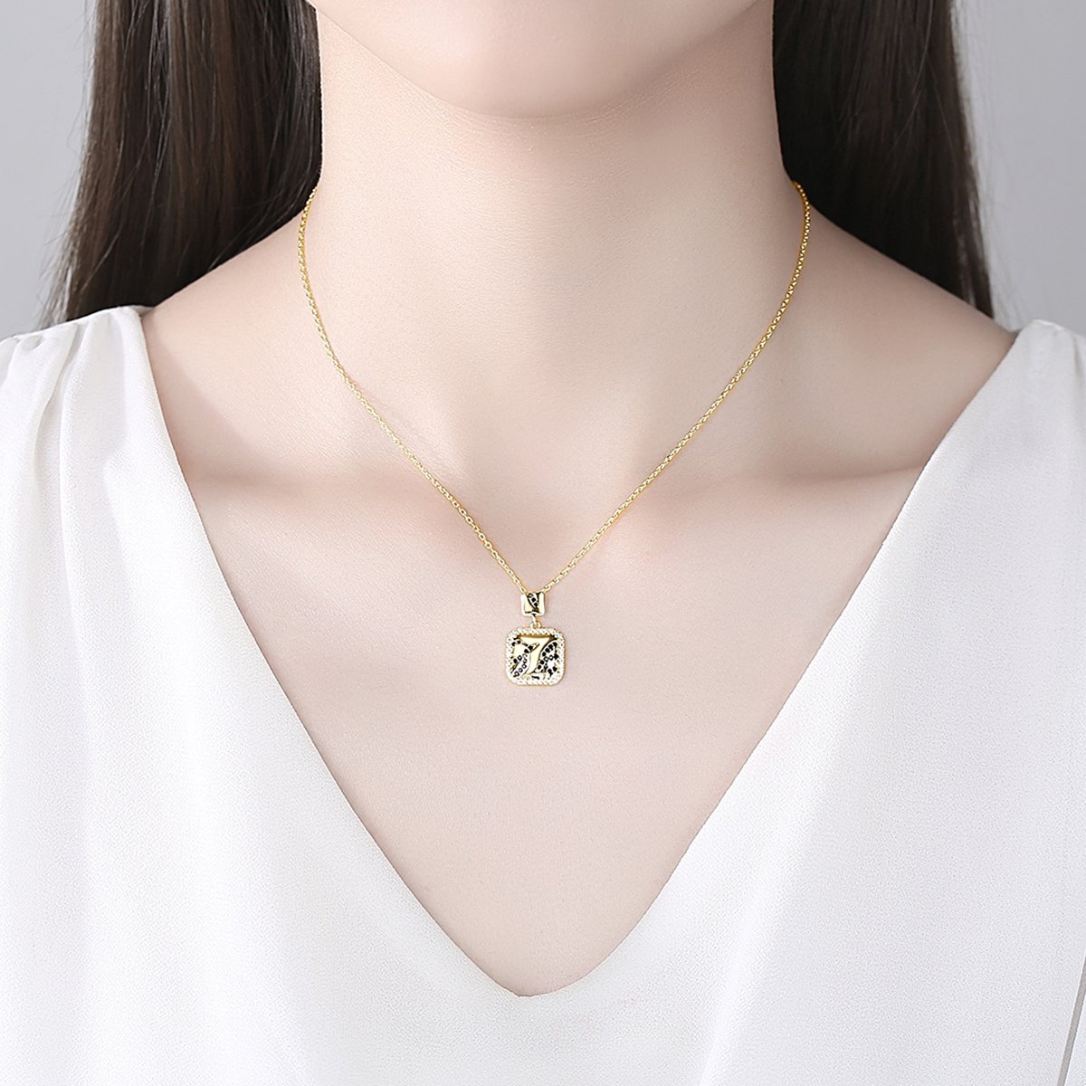 WP380- Golden Women Necklace Pendant — image 5