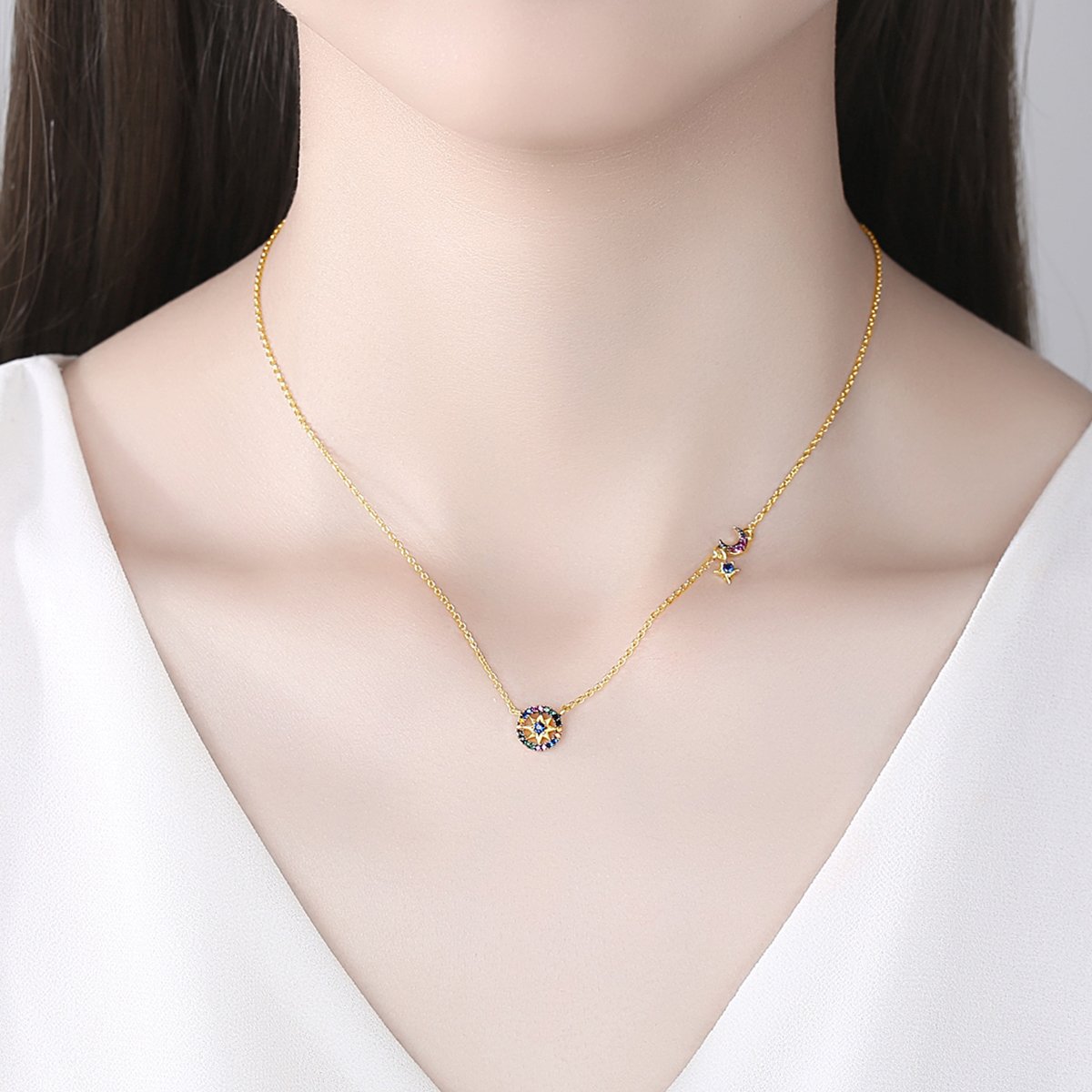WP382- Golden Women Necklace Pendant