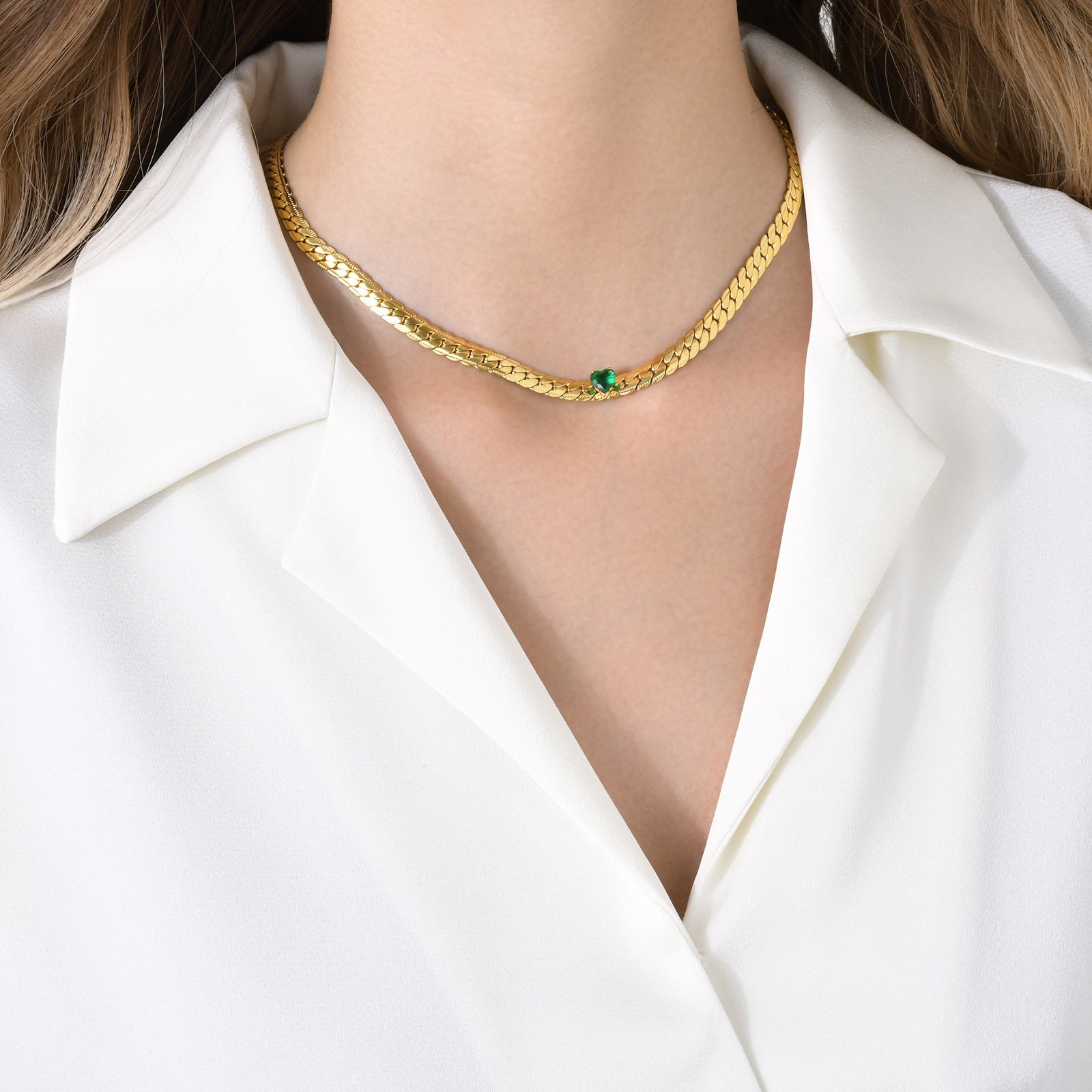 WP474 - Green Necklace Pendant for Women — image 5