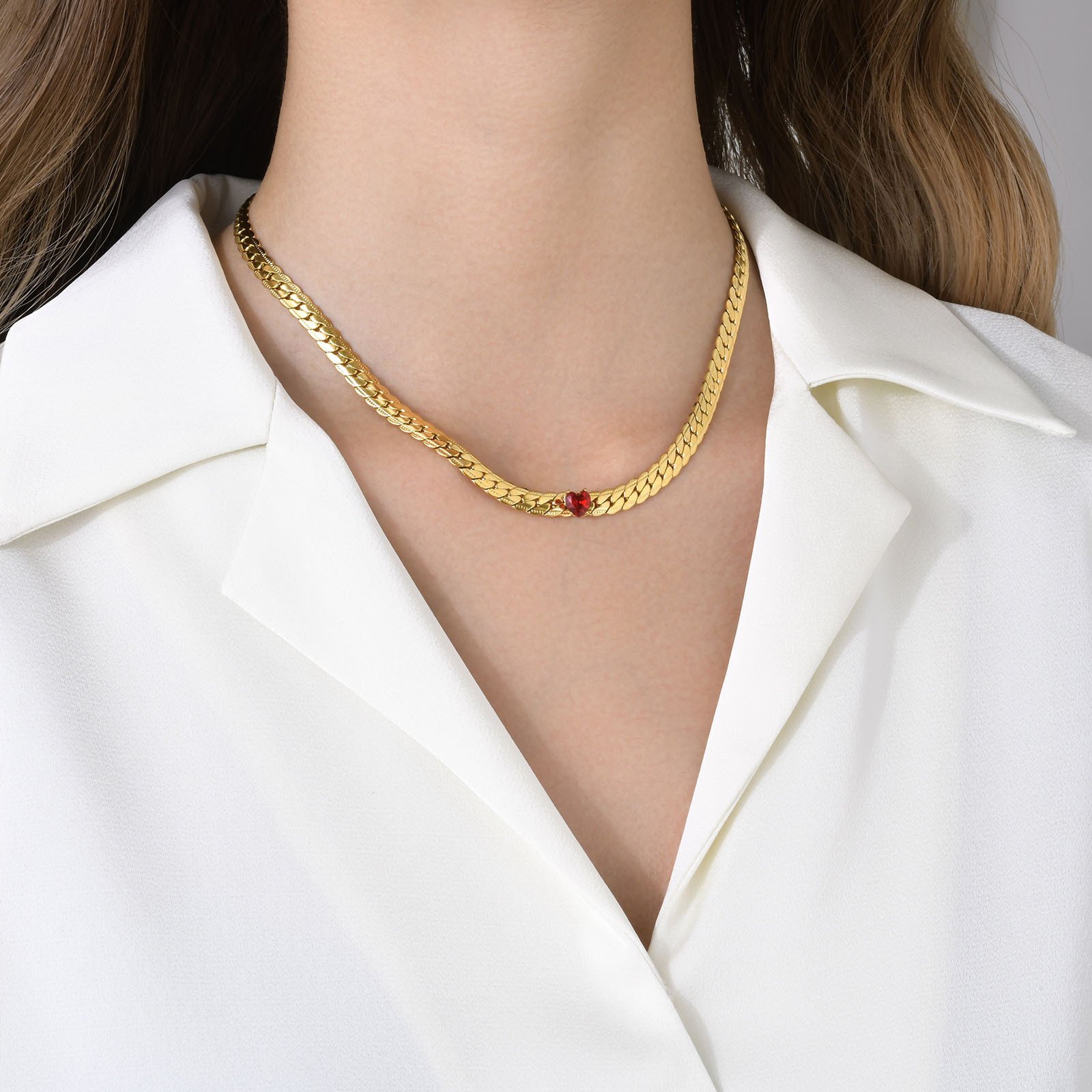 WP474 - Red Necklace Pendant for Women — image 3