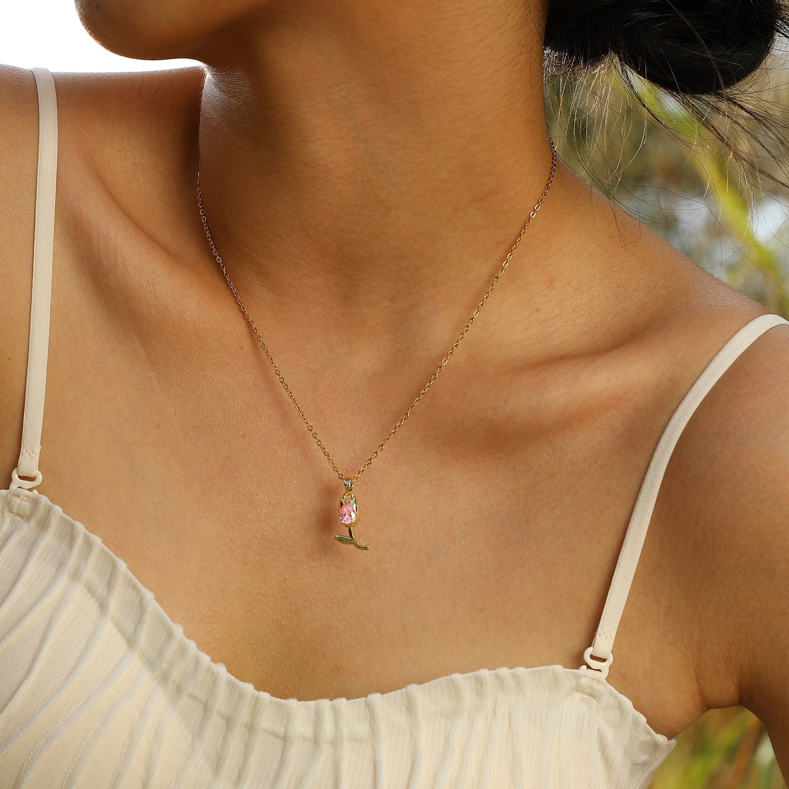 WP489 - Red Necklace Pendant for Women