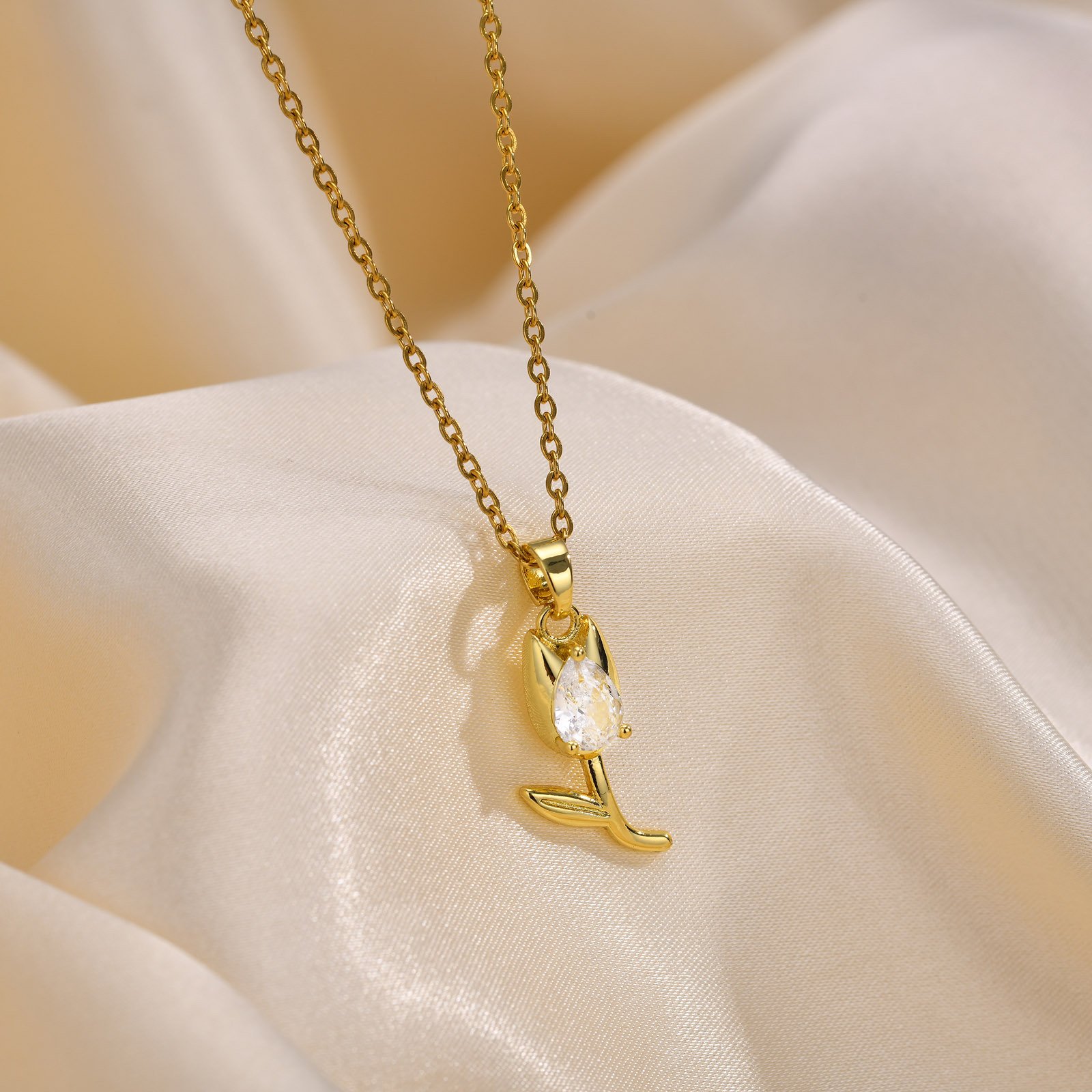 WP489 - White Necklace Pendant for Women