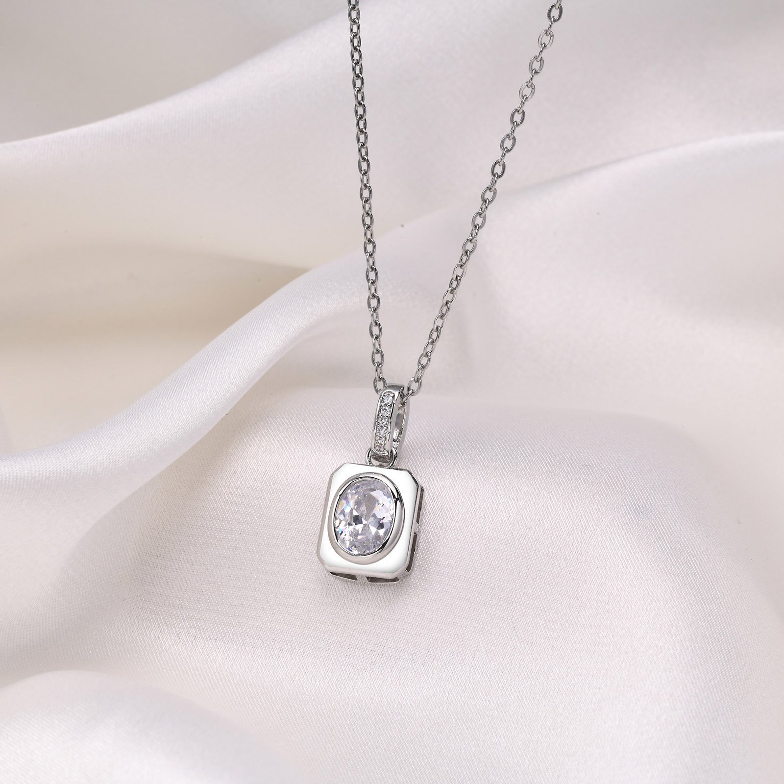 WP490 - White Necklace Pendant for Women