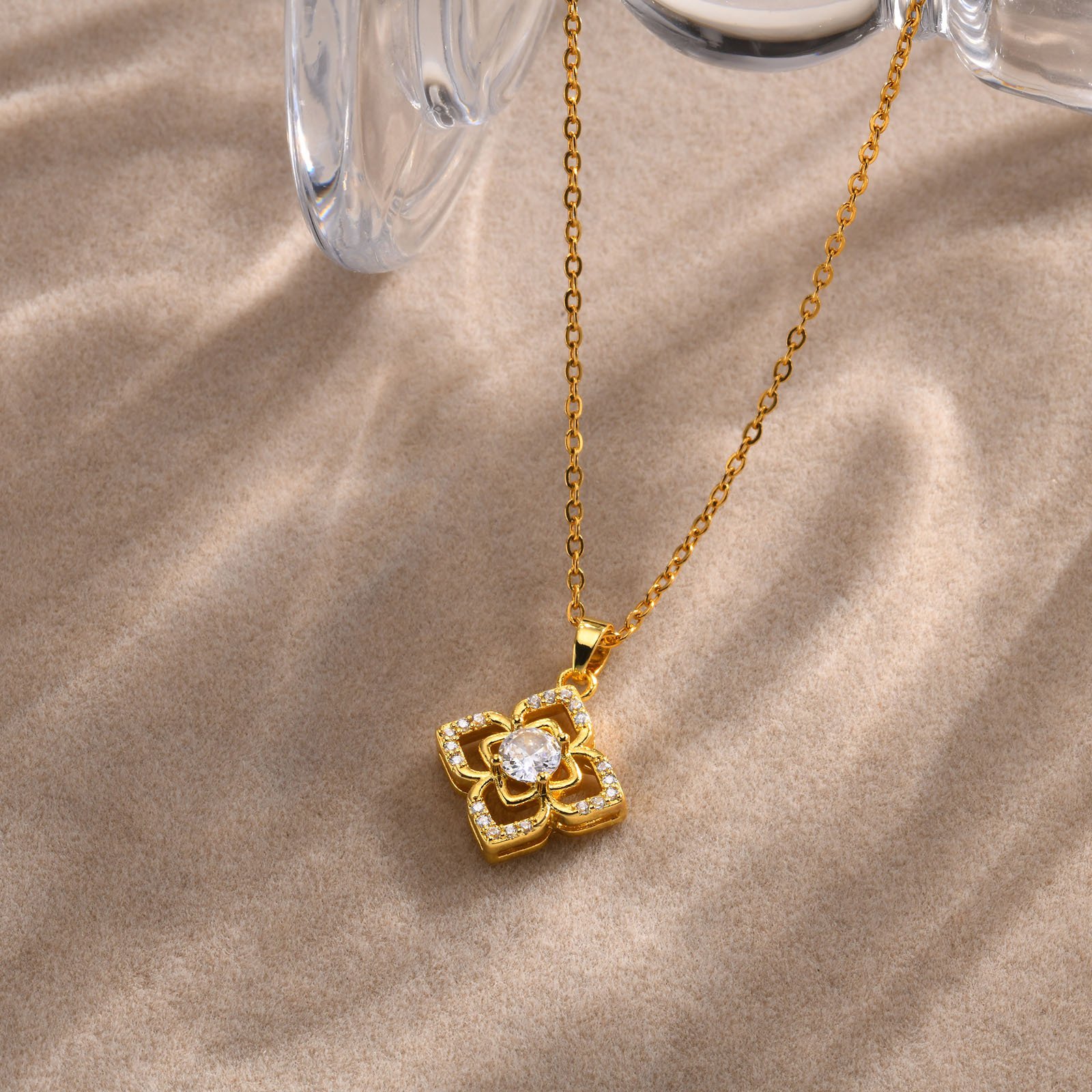 WP495 - Golden Necklace Pendant for Women