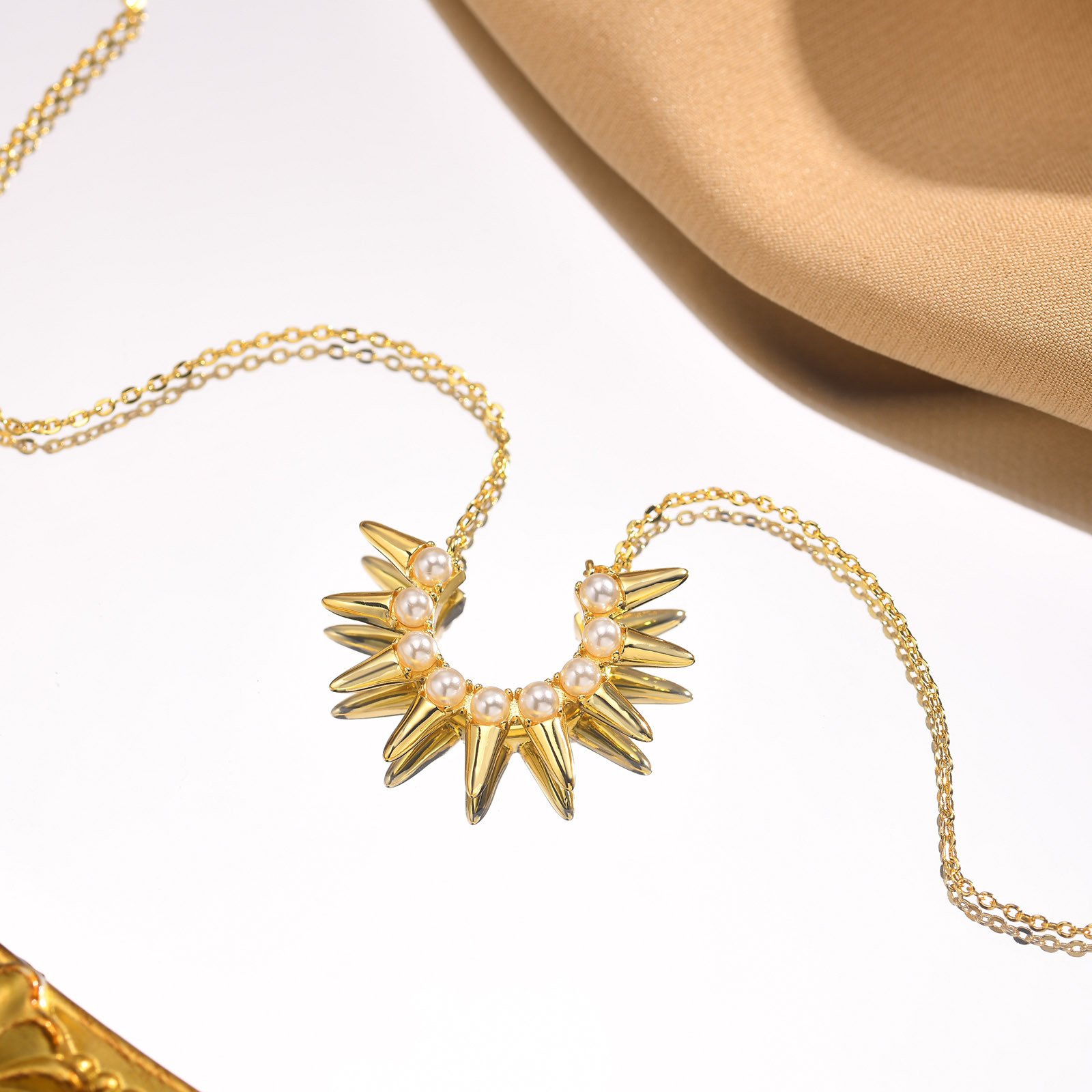 WP496 - Golden Necklace Pendant for Women