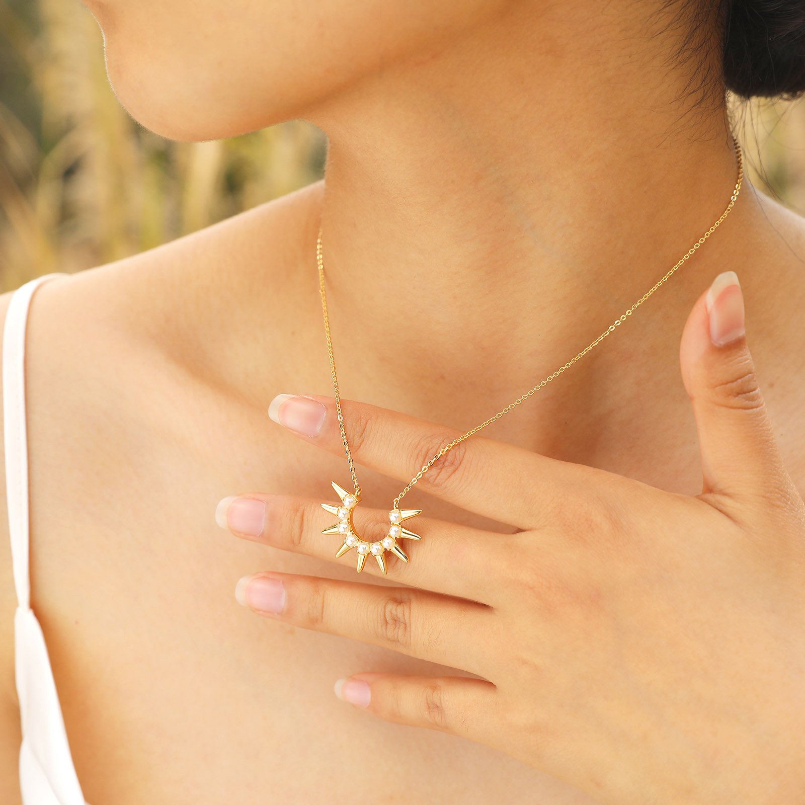 WP496 - Golden Necklace Pendant for Women — image 5