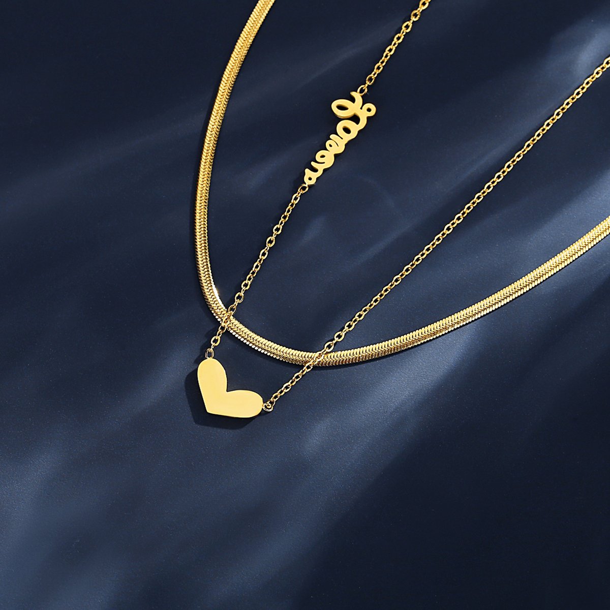 WP506 - Golden Necklace Pendant for Women