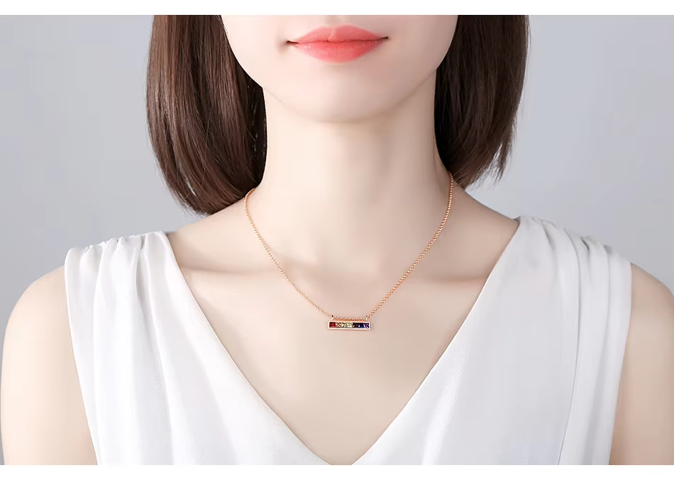 WP538 - Rose Gold Women Necklace Pendant