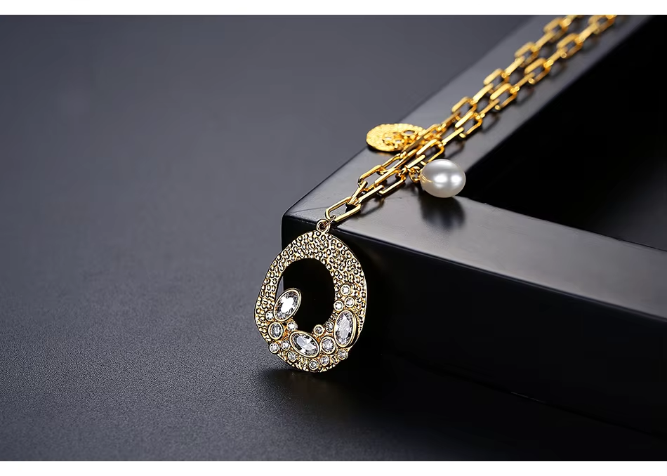 WP546- Golden Color Women Necklace Pendant