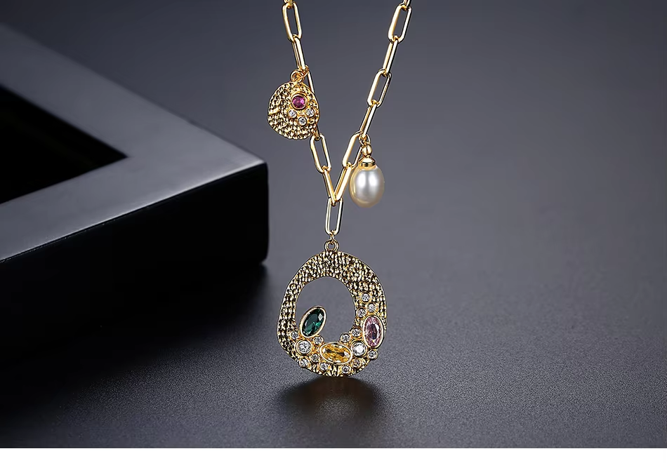 WP546- Multi Color Women Necklace Pendant