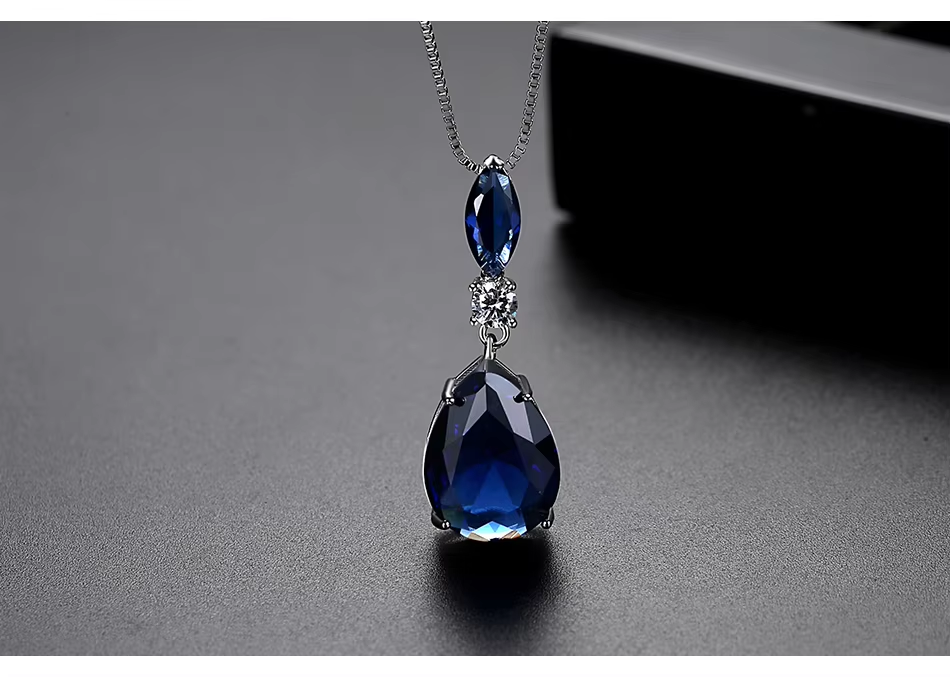WP552- Blue Women Necklace Pendant