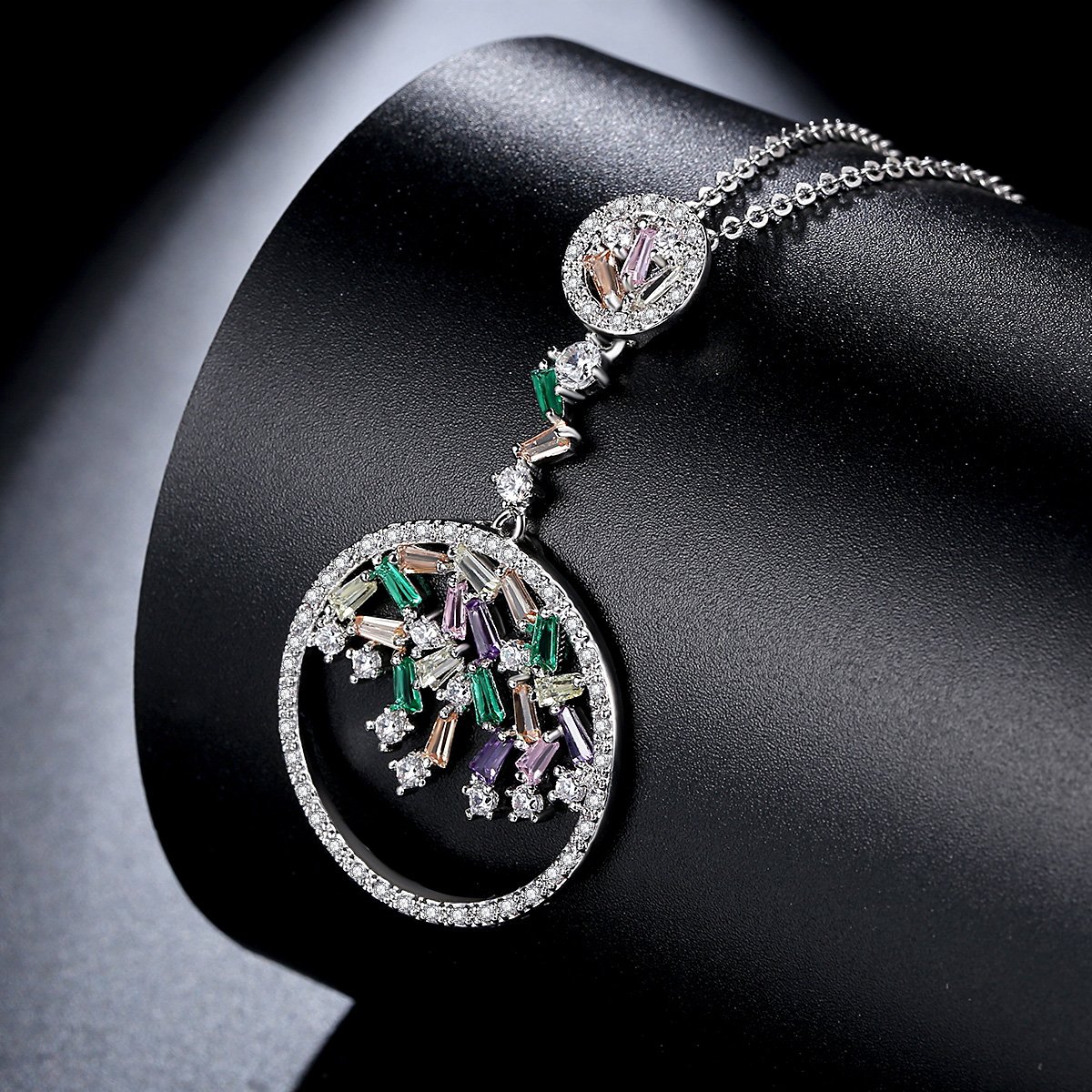 WP610 - Silver Multi Women Necklace Pendant