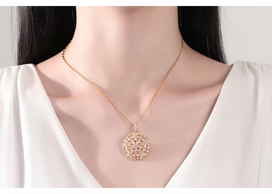 WP529- Golden Women Necklace Pendant