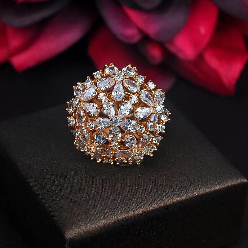 WR106 Golden Luxury Ring for Women — image 7