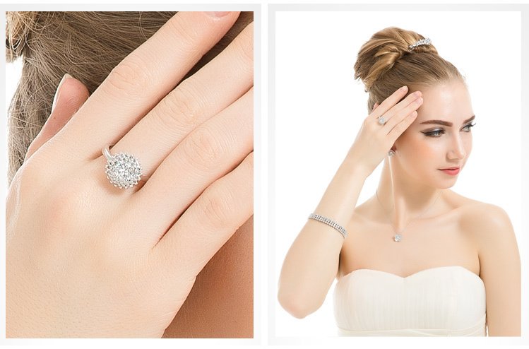 WR166 Silver Luxury Ring for Women — image 5