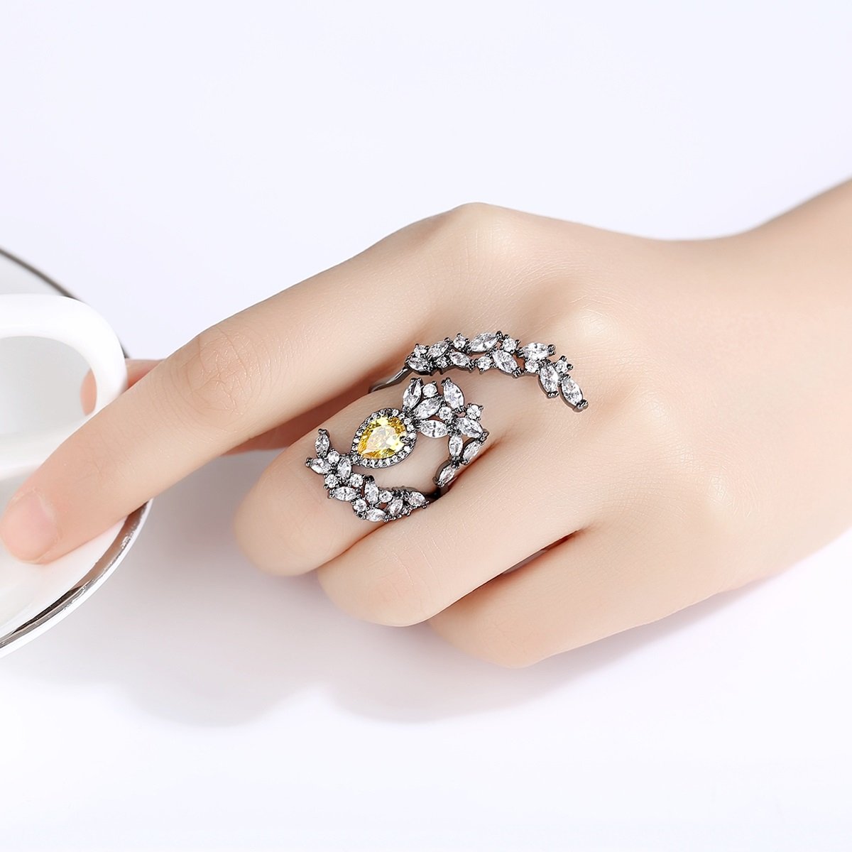 WR342 - Black Adjustable Ring — image 3