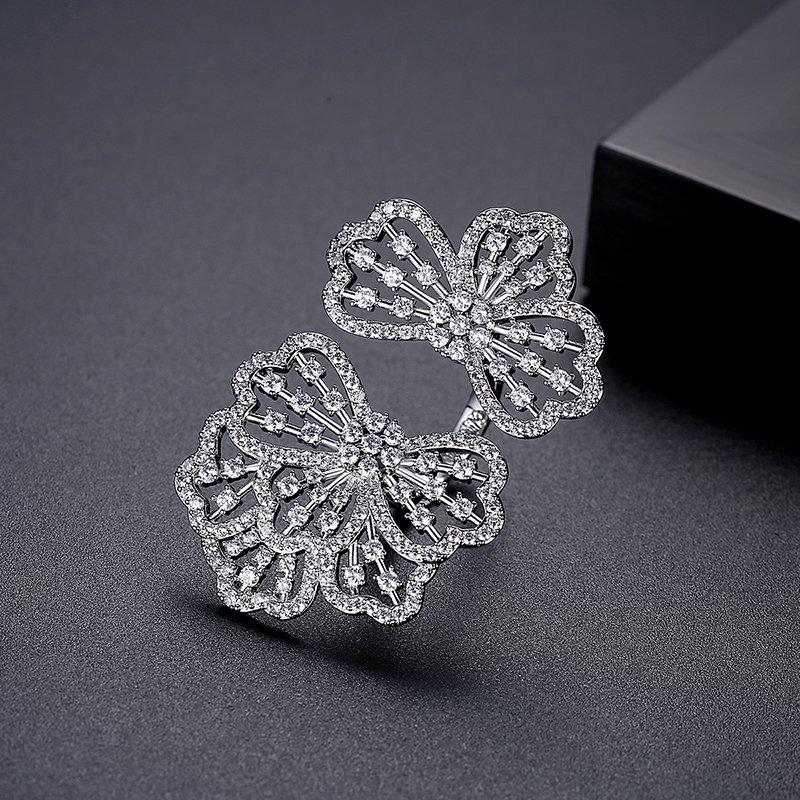 WR374 Silver Luxury Ring for Women (Adjustable Ring)