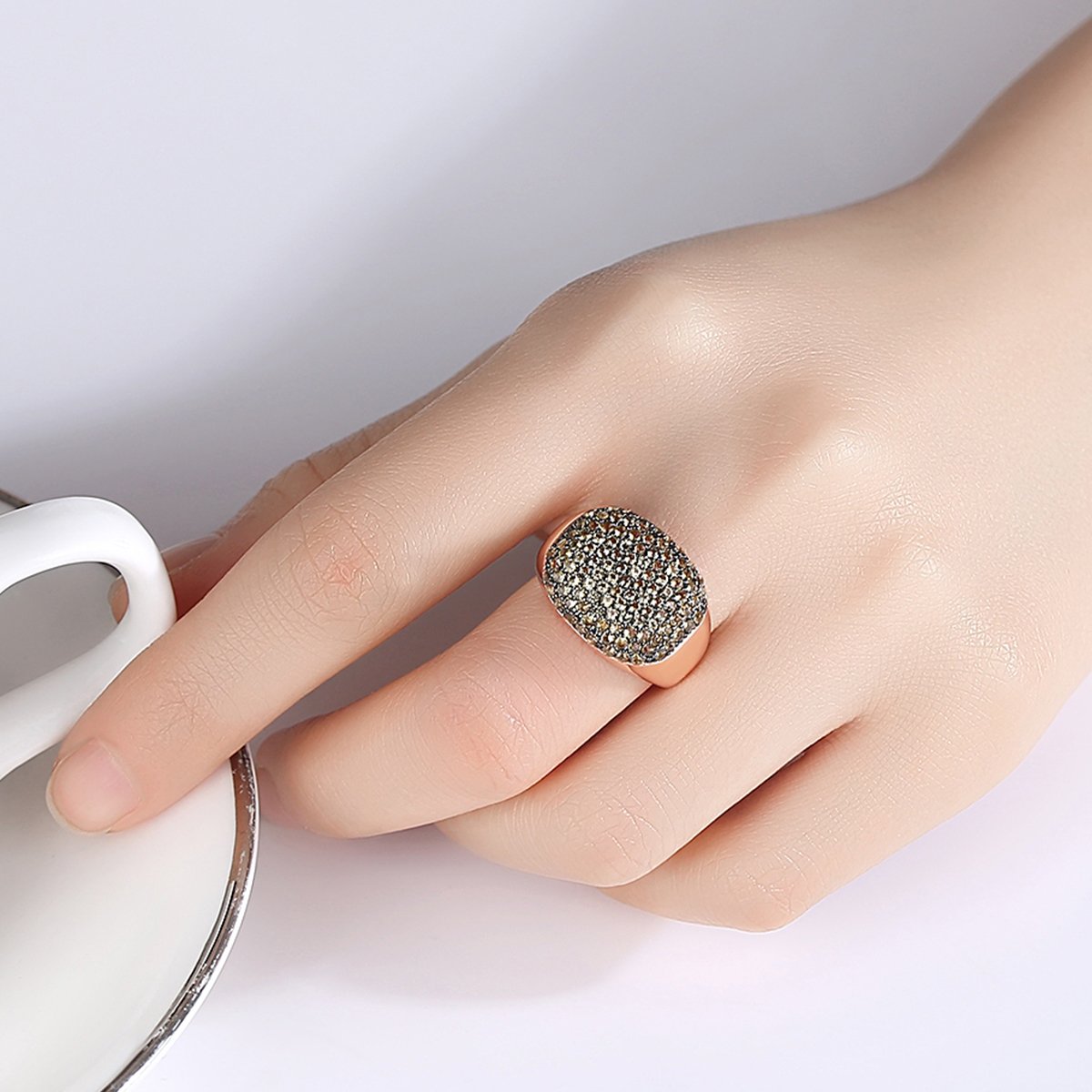 WR388 Yellow Luxury Ring for Women — image 3