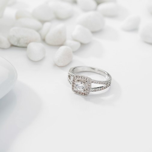 WR394 White Luxury Ring for Women