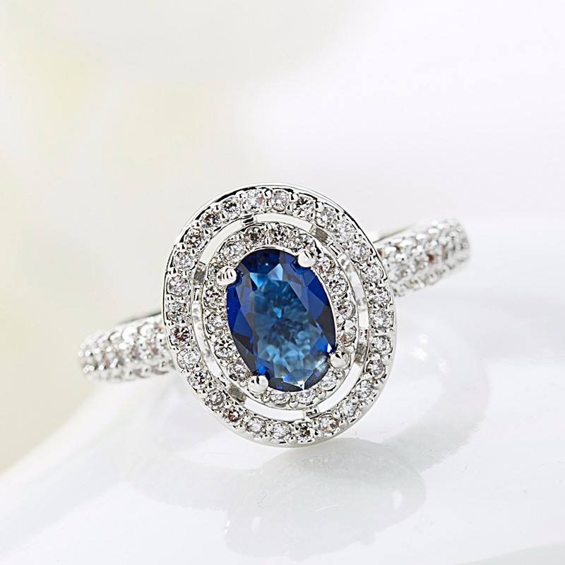 WR395 Blue Luxury Ring for Women