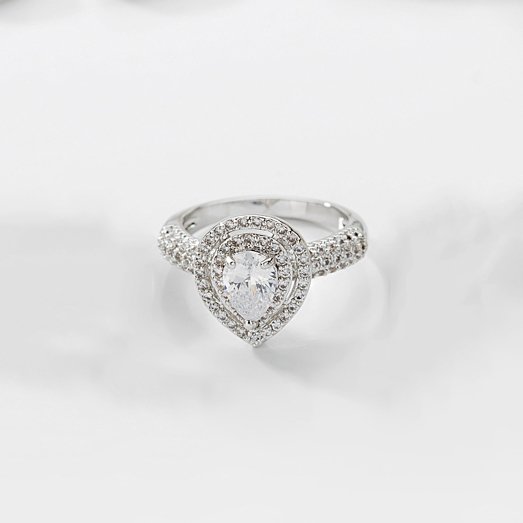 WR398 White Luxury Ring for Women