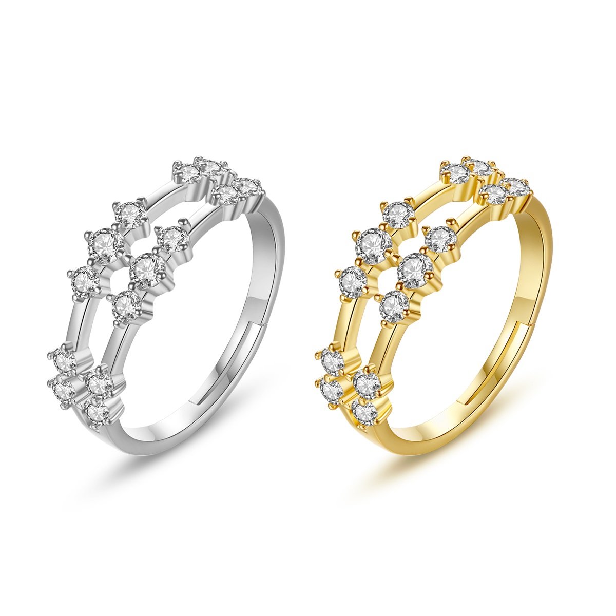WR404 Silver Luxury Ring for Women (Adjustable Ring)