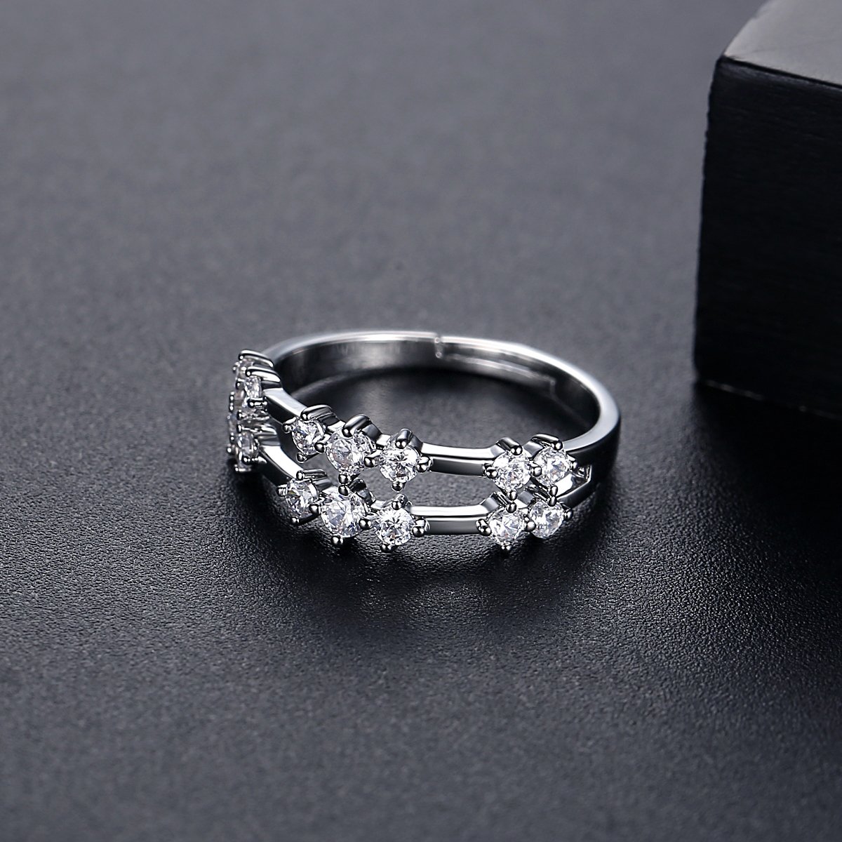 WR404 Silver Luxury Ring for Women (Adjustable Ring) — image 5