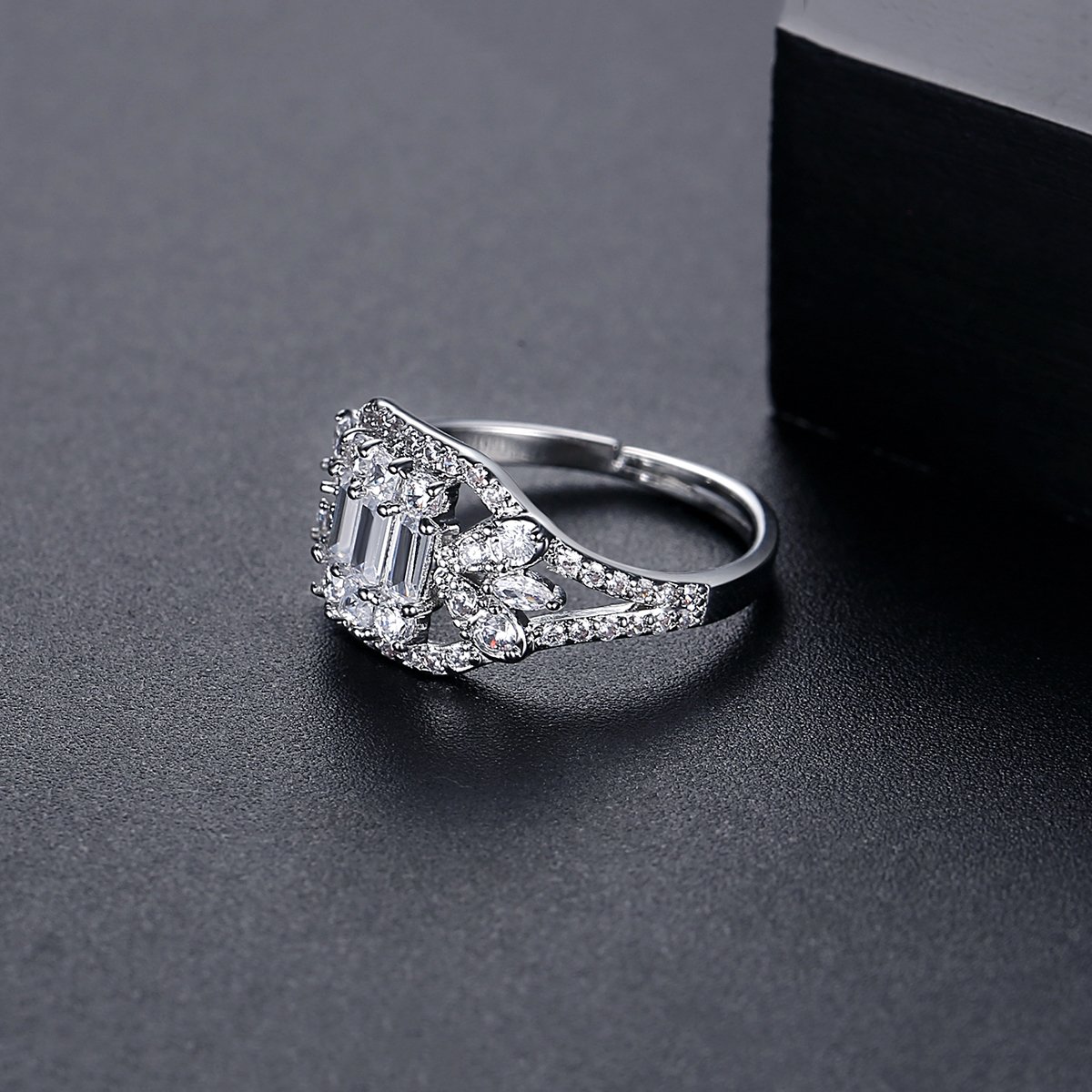 WR406 Silver Luxury Ring for Women (Adjustable Ring) — image 5
