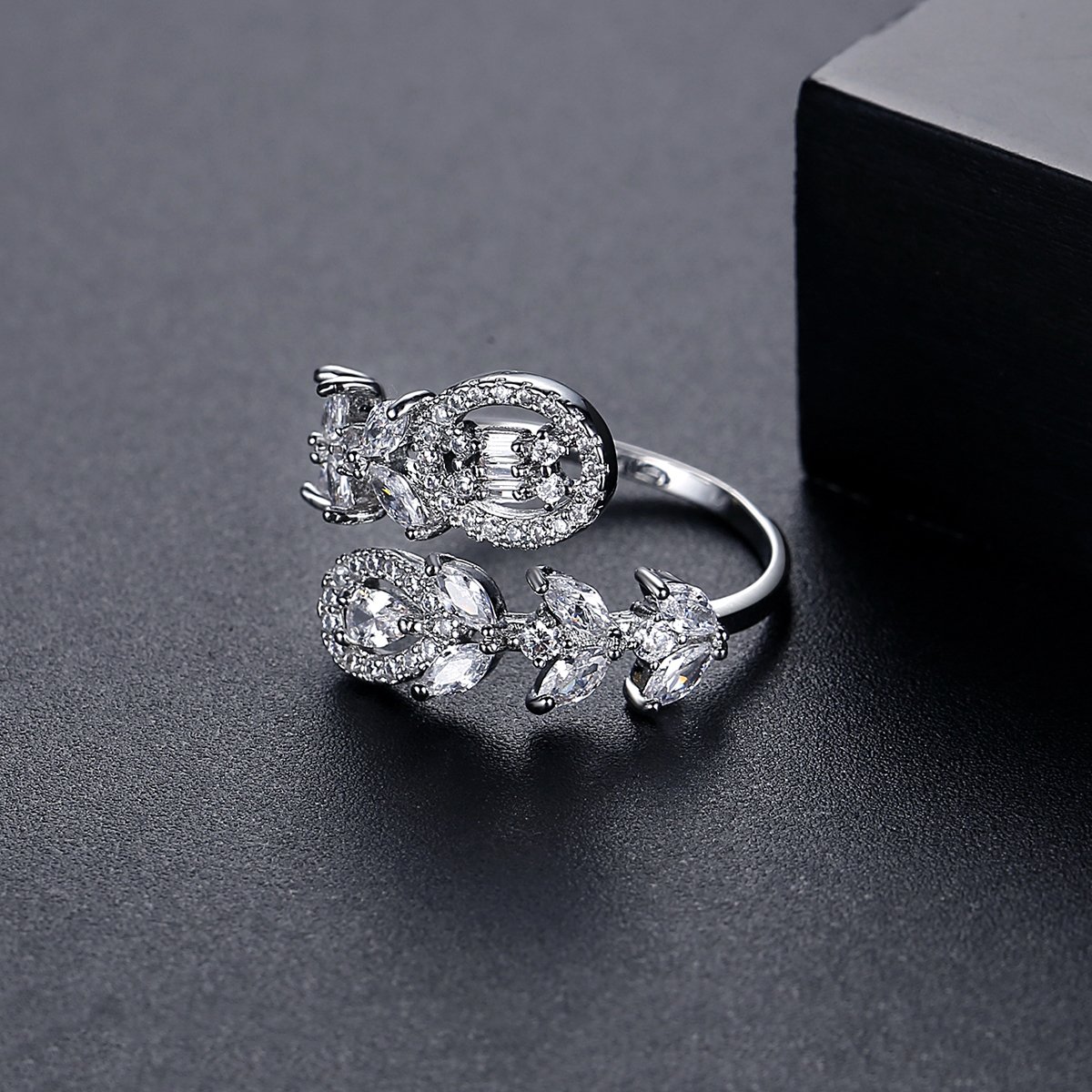 WR408 Silver Luxury Ring for Women (Adjustable Ring) — image 4