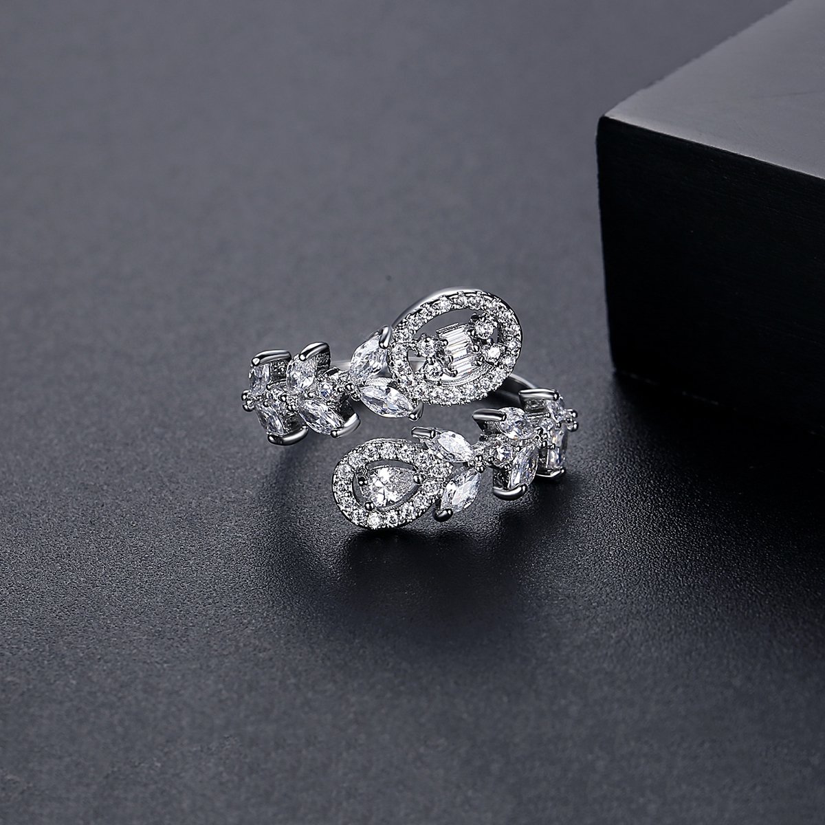 WR408 Silver Luxury Ring for Women (Adjustable Ring) — image 5