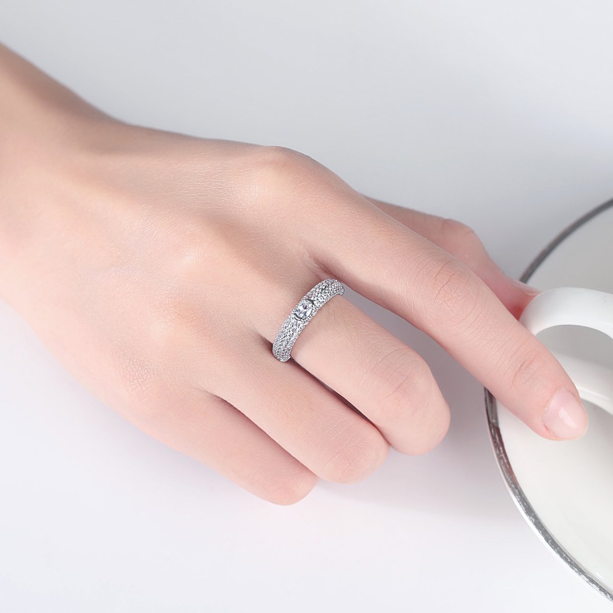 WR415 Silver Luxury Ring for Women — image 4