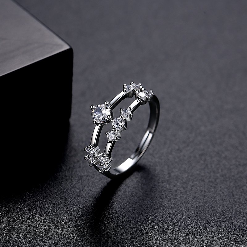 WR419 Silver Luxury Ring for Women (Adjustable Ring)