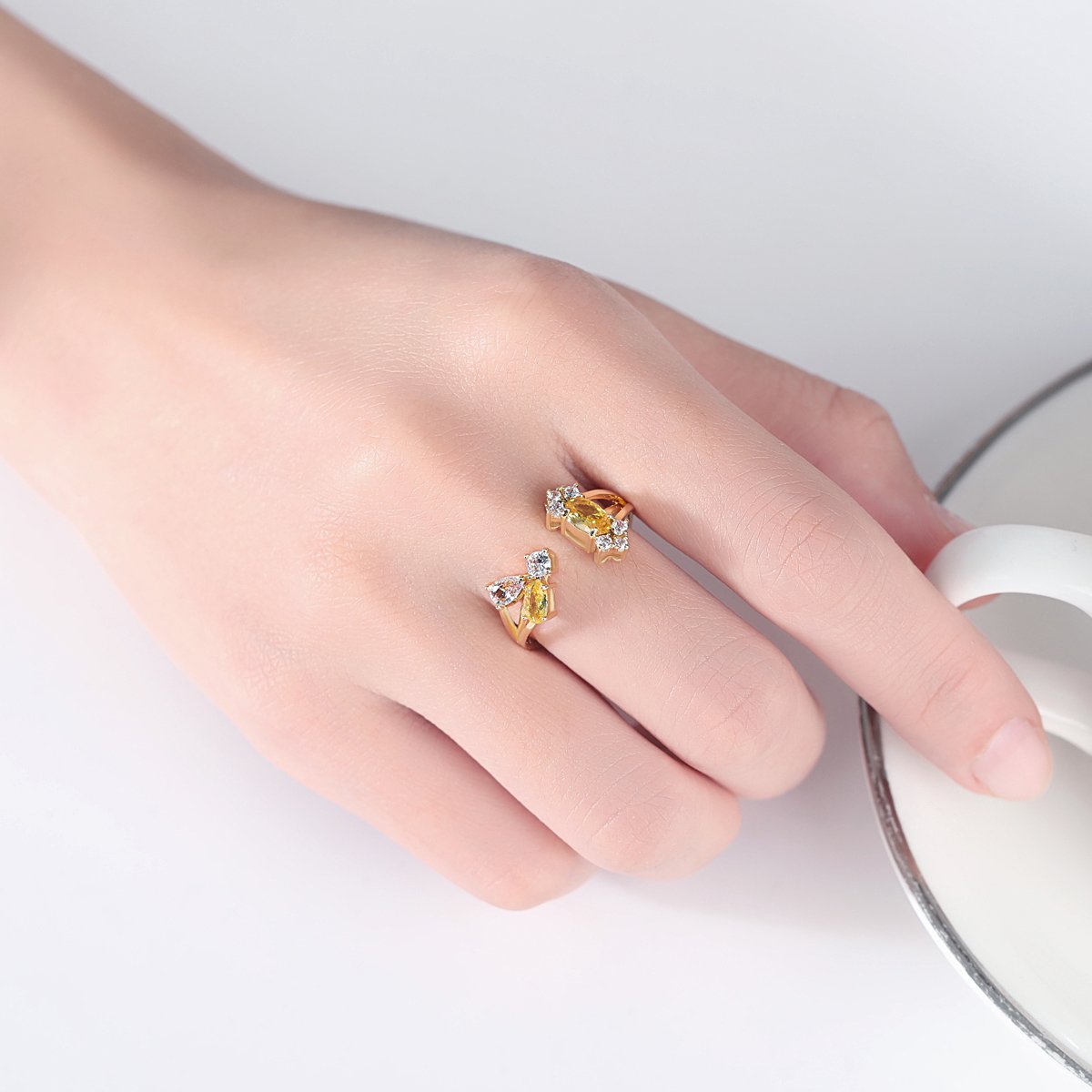 WR420 Golden Luxury Ring for Women (Adjustable Ring) — image 3