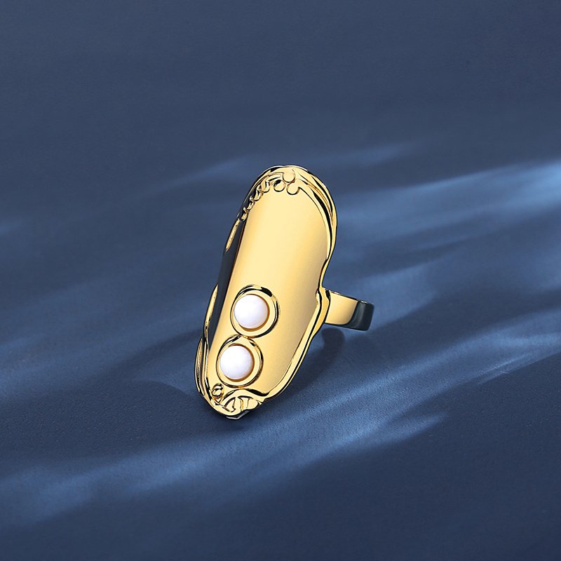 WR443 Adjustable White Luxury Ring for Women — image 3