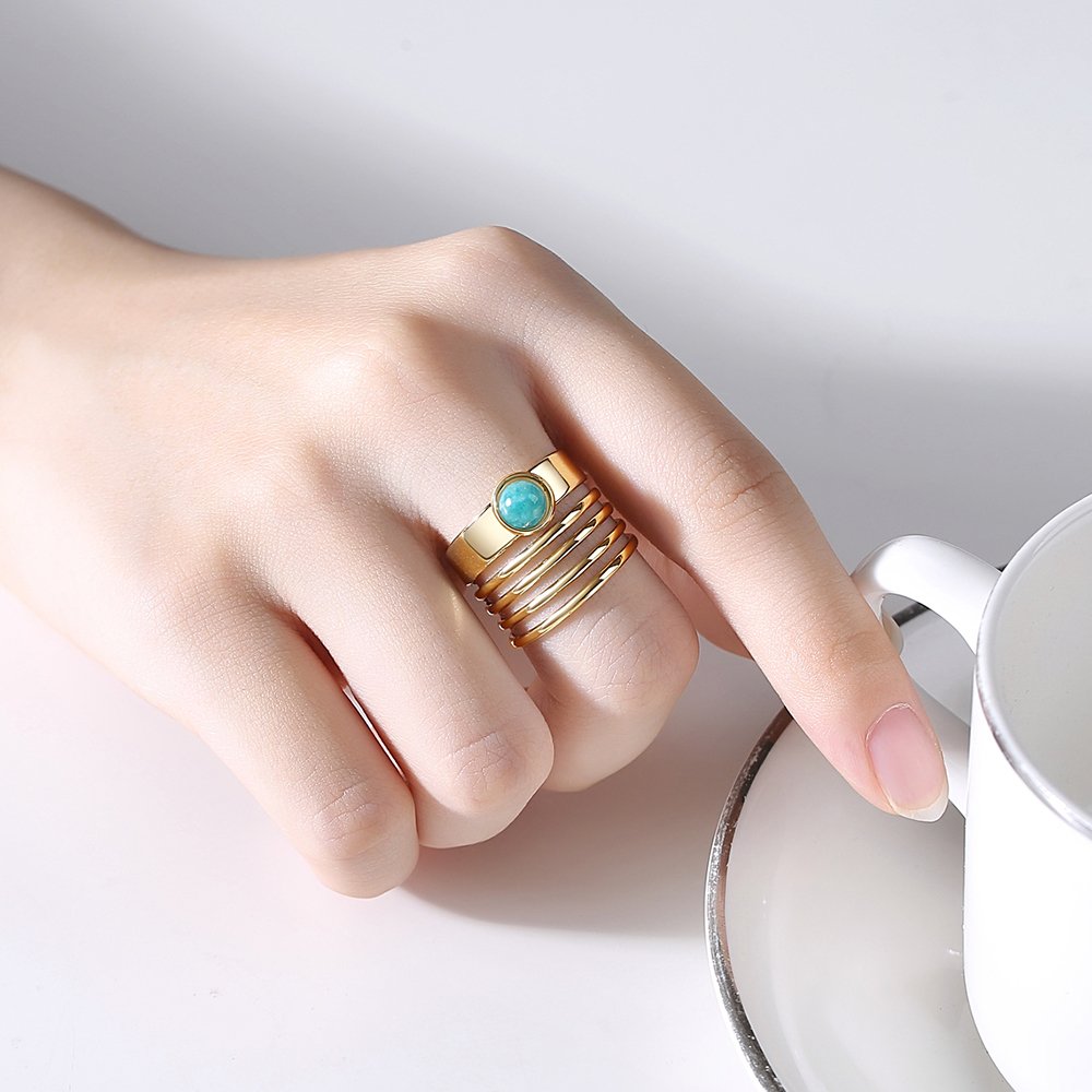 WR448 Adjustable Silver Luxury Ring for Women — image 4