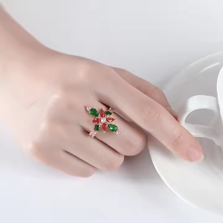 WR464 Silver Luxury Ring for Women (Adjustable Ring)