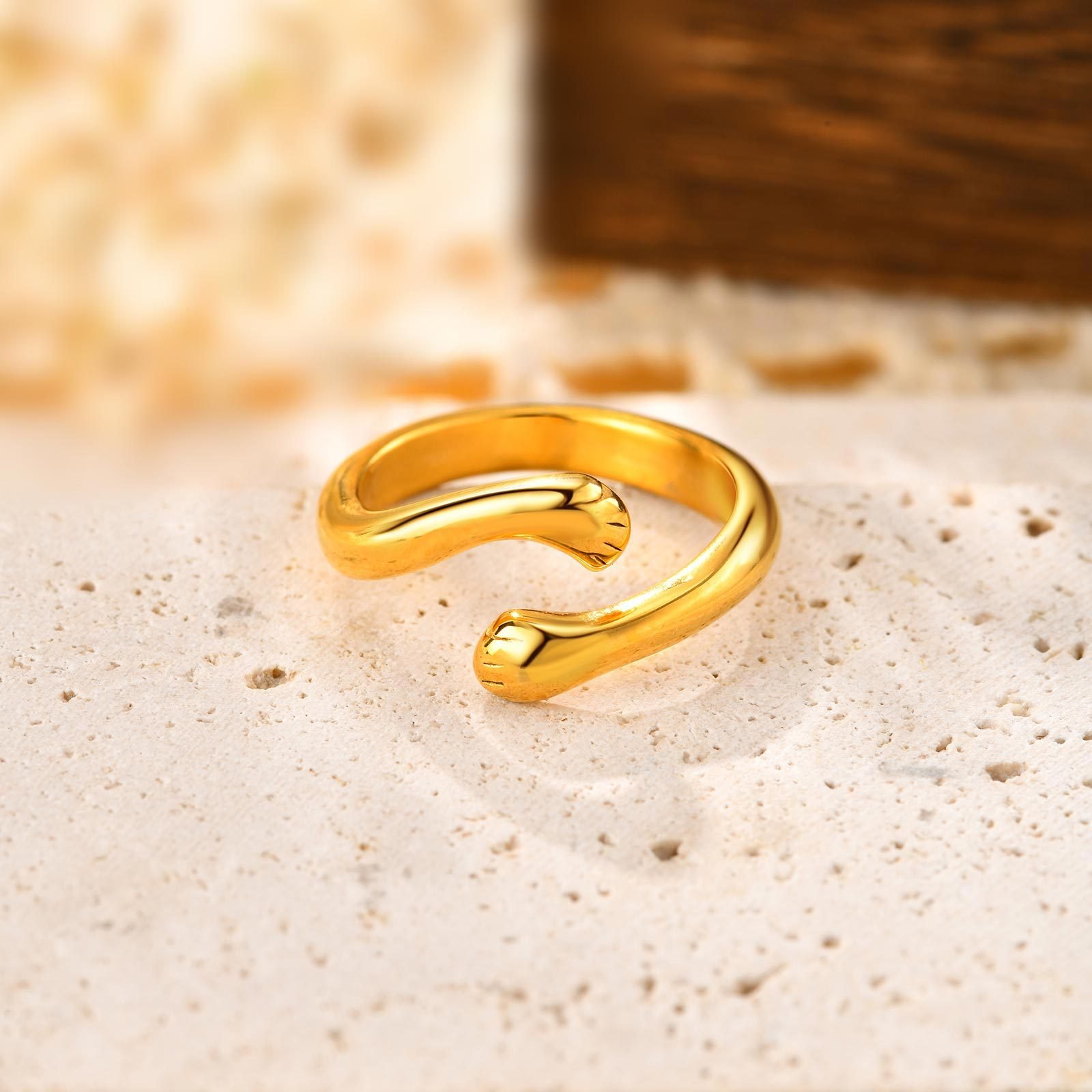 WR471 Golden Luxury Ring for Women — image 3