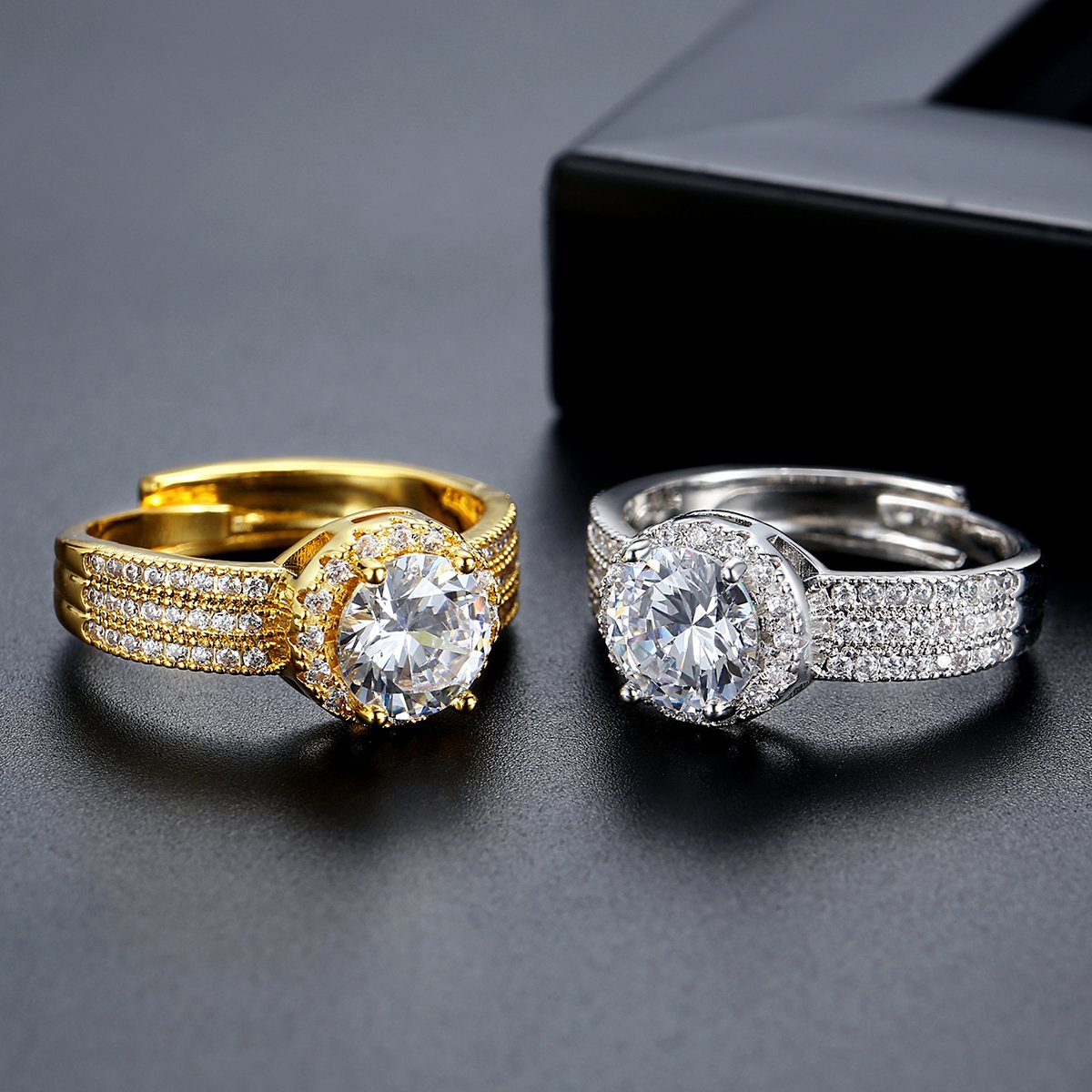 WR474 Golden Luxury Ring for Women (Adjustable Ring)