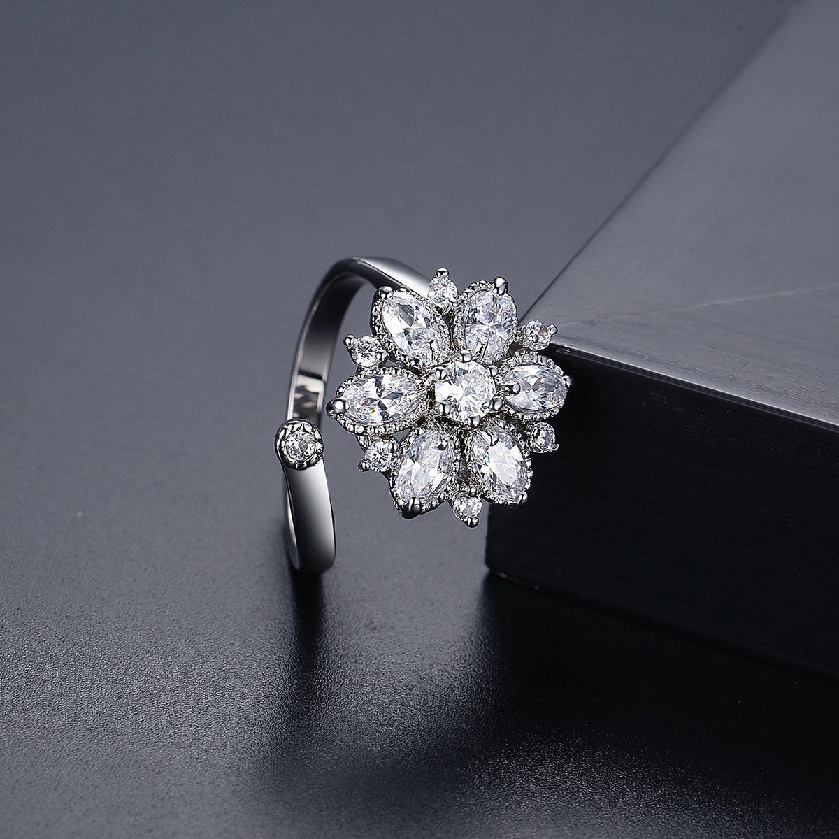 WR492 Silver Luxury Ring for Women (Adjustable Ring) — image 4