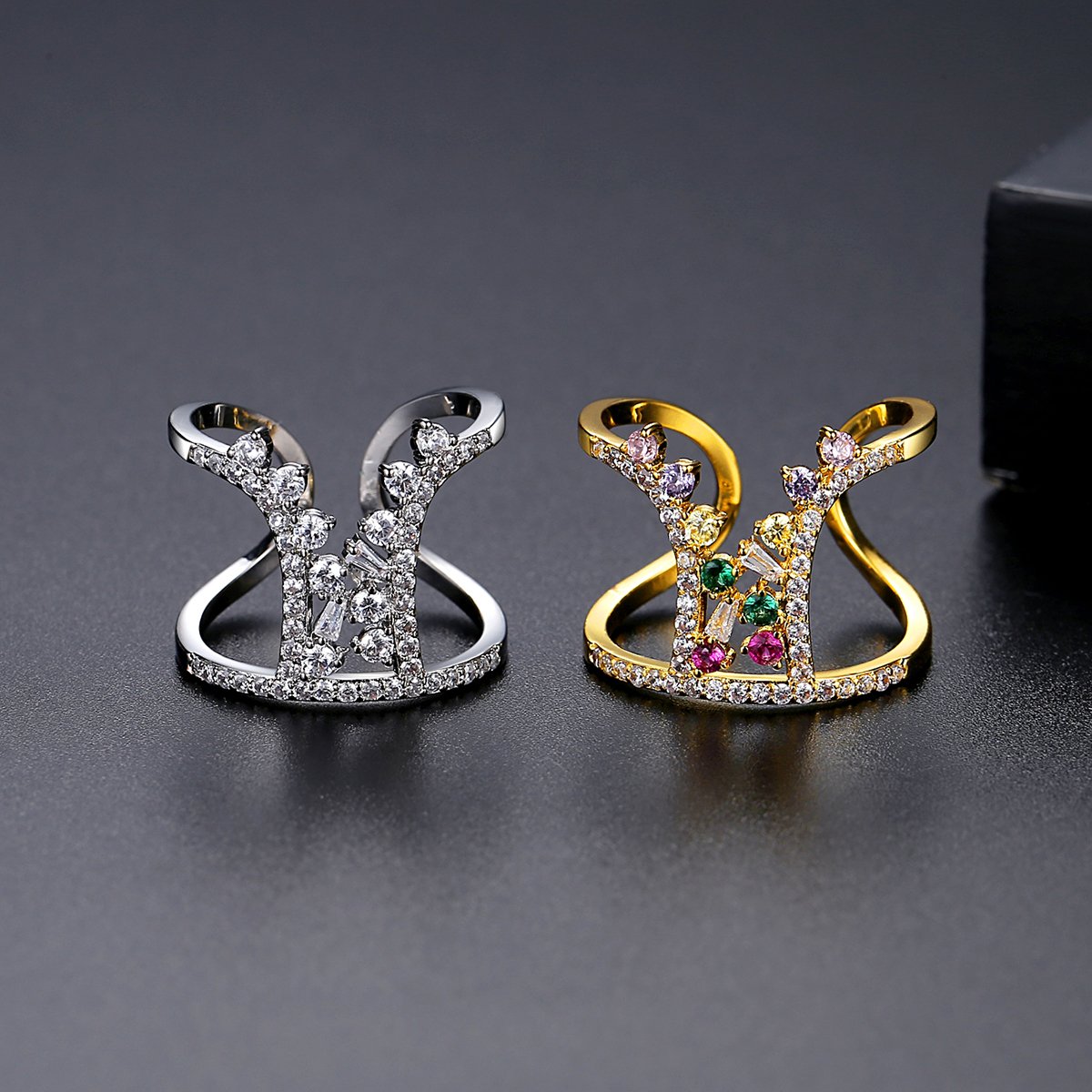 WR493 Silver Luxury Ring for Women (Adjustable Ring) — image 3