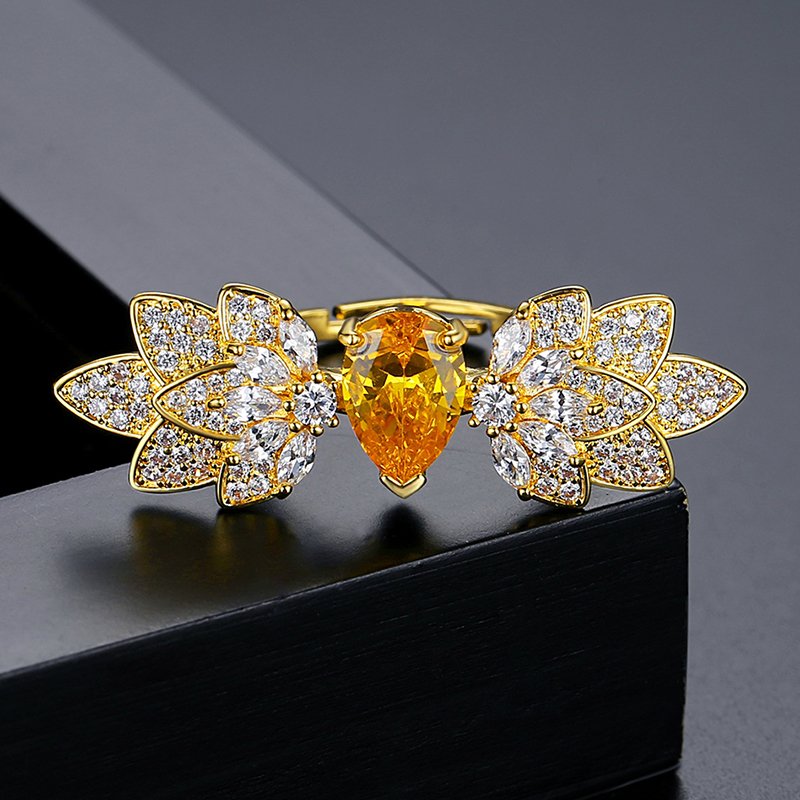 WR494 Golden Luxury Ring for Women (Adjustable Ring)