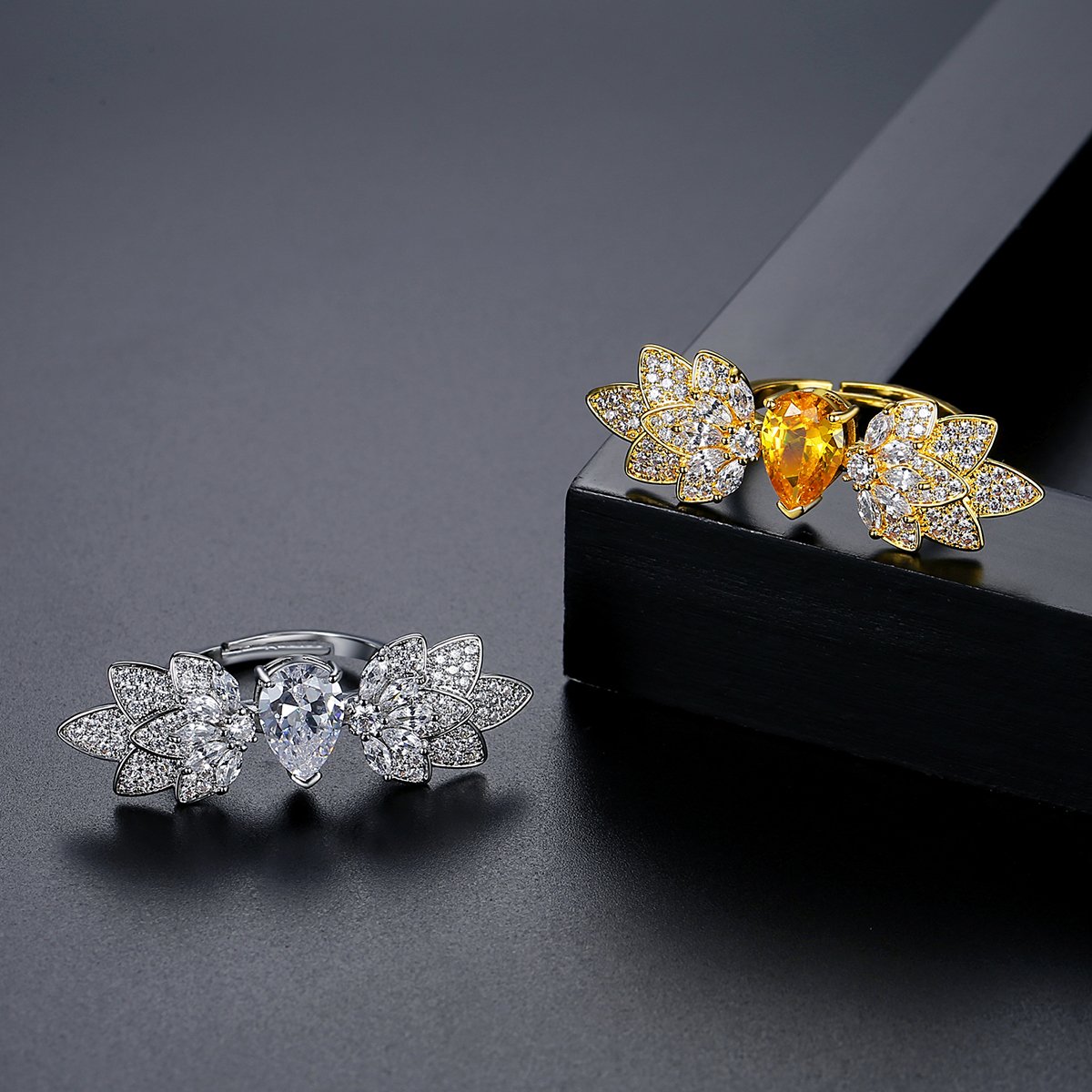 WR494 Golden Luxury Ring for Women (Adjustable Ring) — image 3